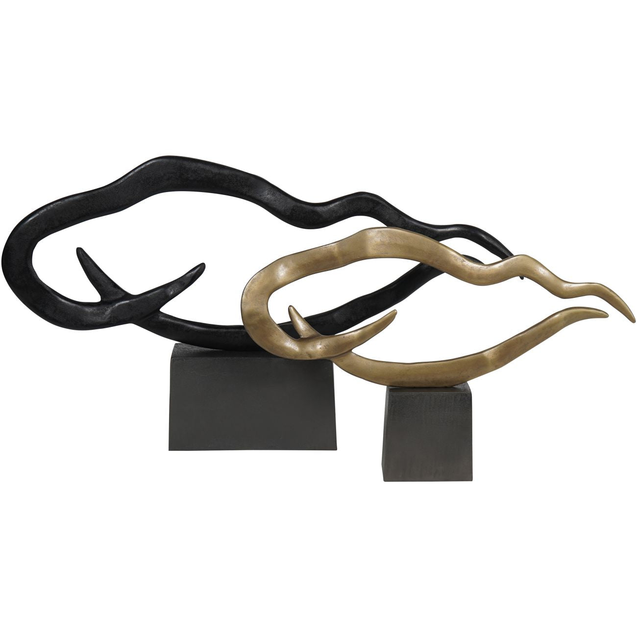 Isla Small Textured Brass Aluminium Abstract Sculpture
