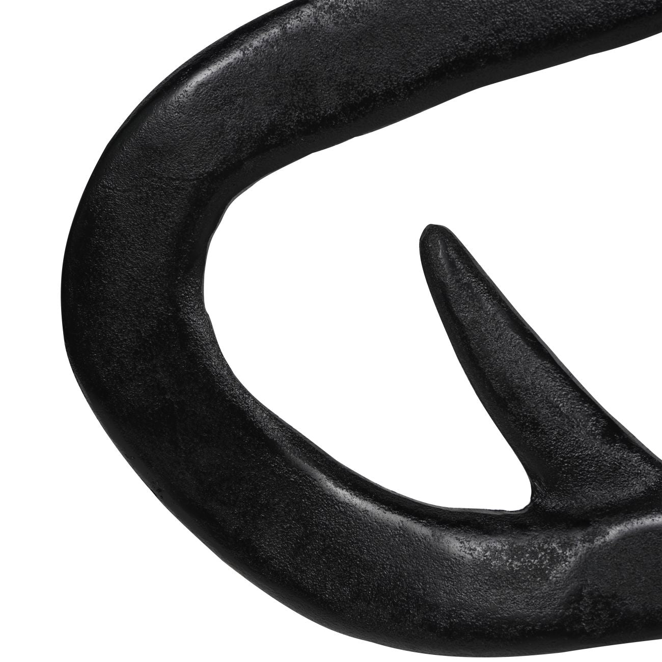 Isla Large Textured Black Aluminium Abstract Sculpture