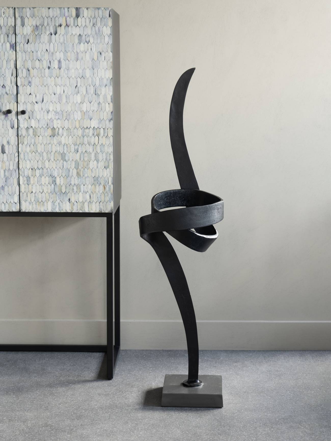 Joshua Textured Brass Aluminium Abstract Sculpture