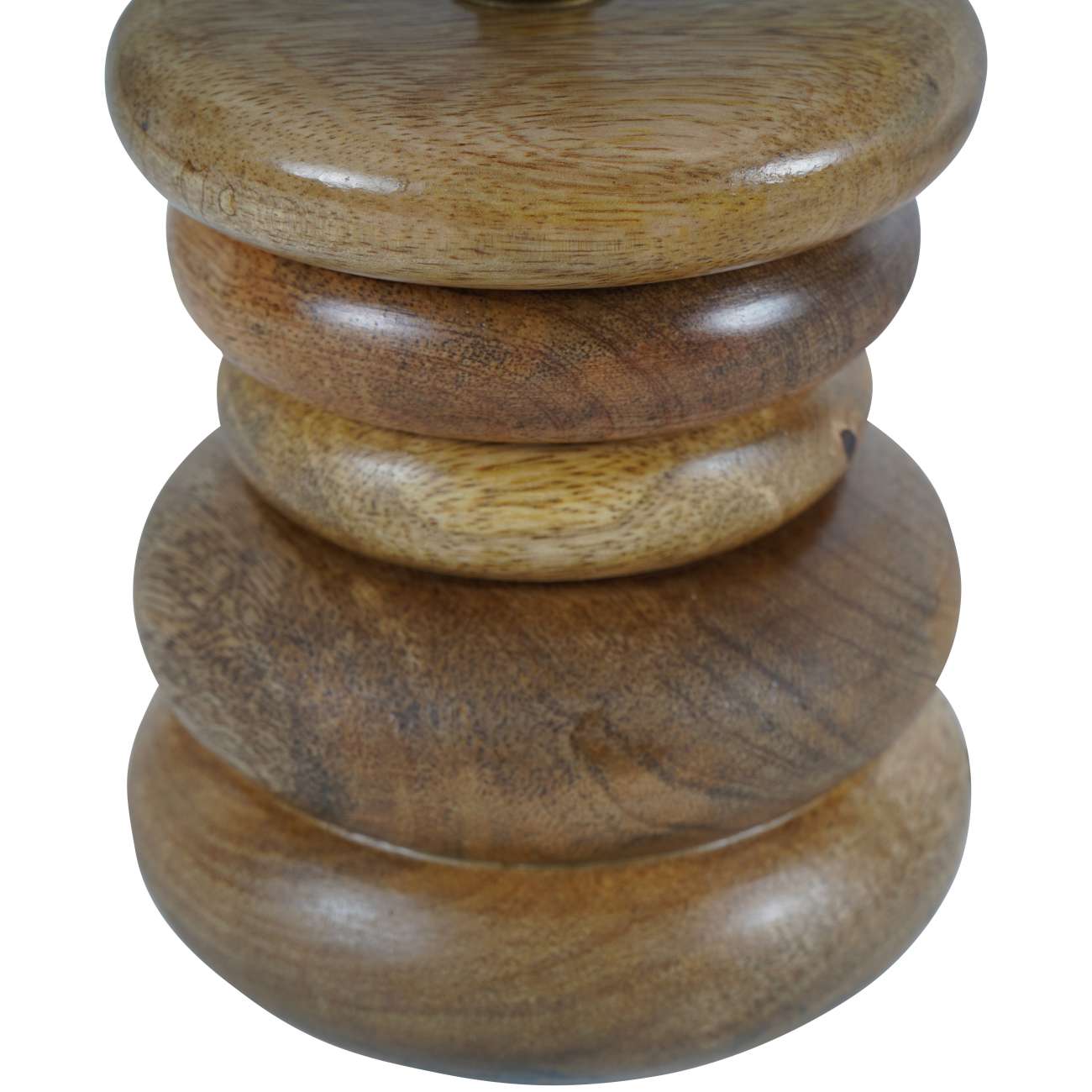 Leon Solid Wood Table Lamp with Silk Jute Shade Small