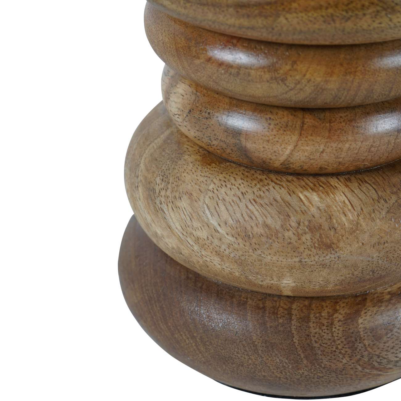 Leon Solid Wood Table Lamp with Silk Jute Shade Large