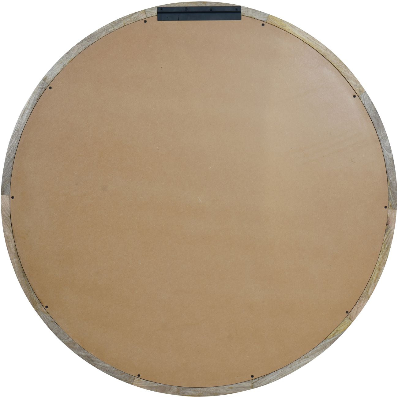 Leon Round Solid Wood Small Mirror 70cm
