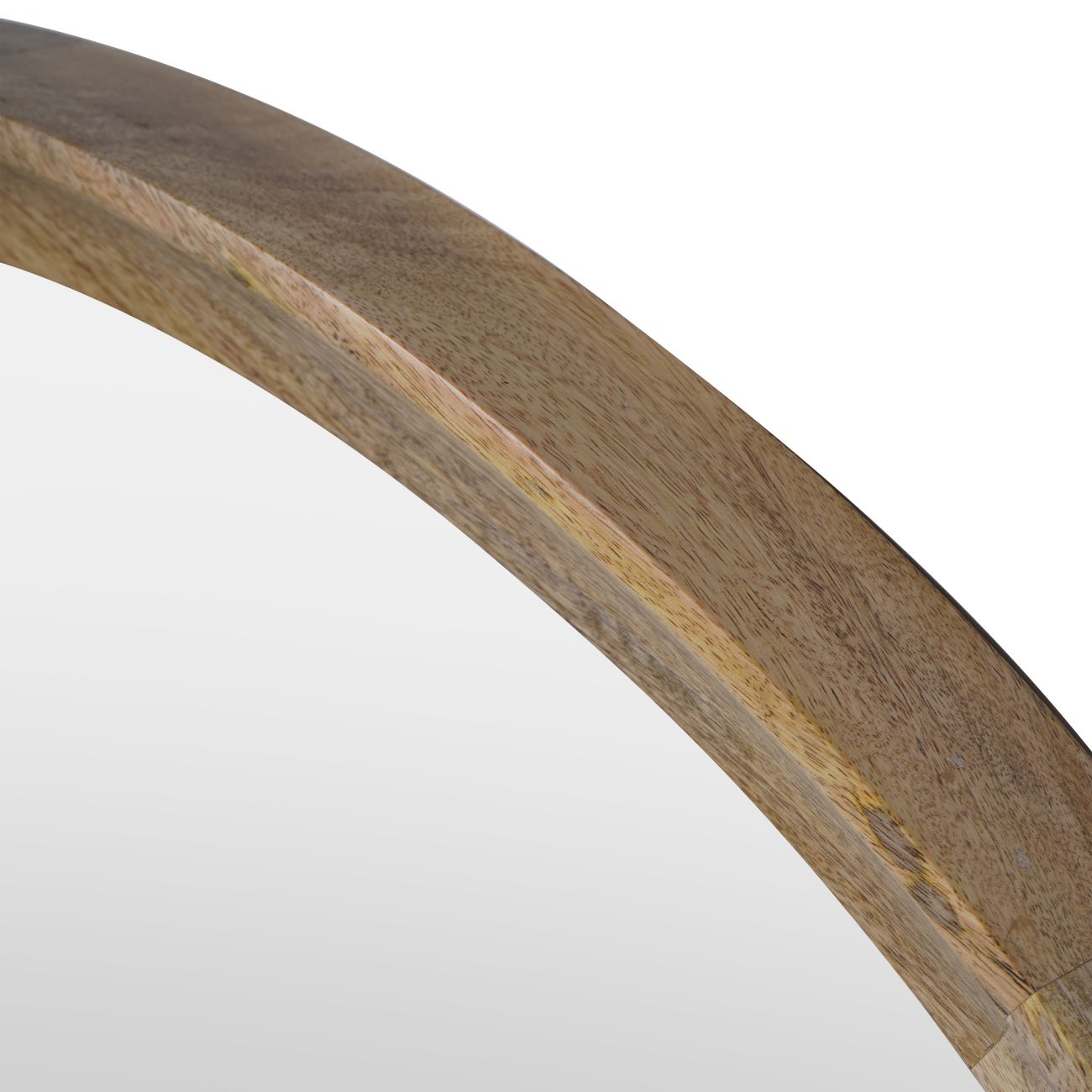 Leon Round Solid Wood Large Mirror 110cm