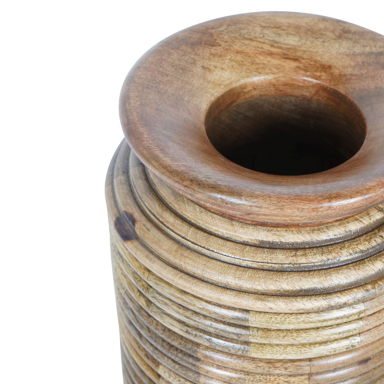Leon Solid Wood Vase Set of 2