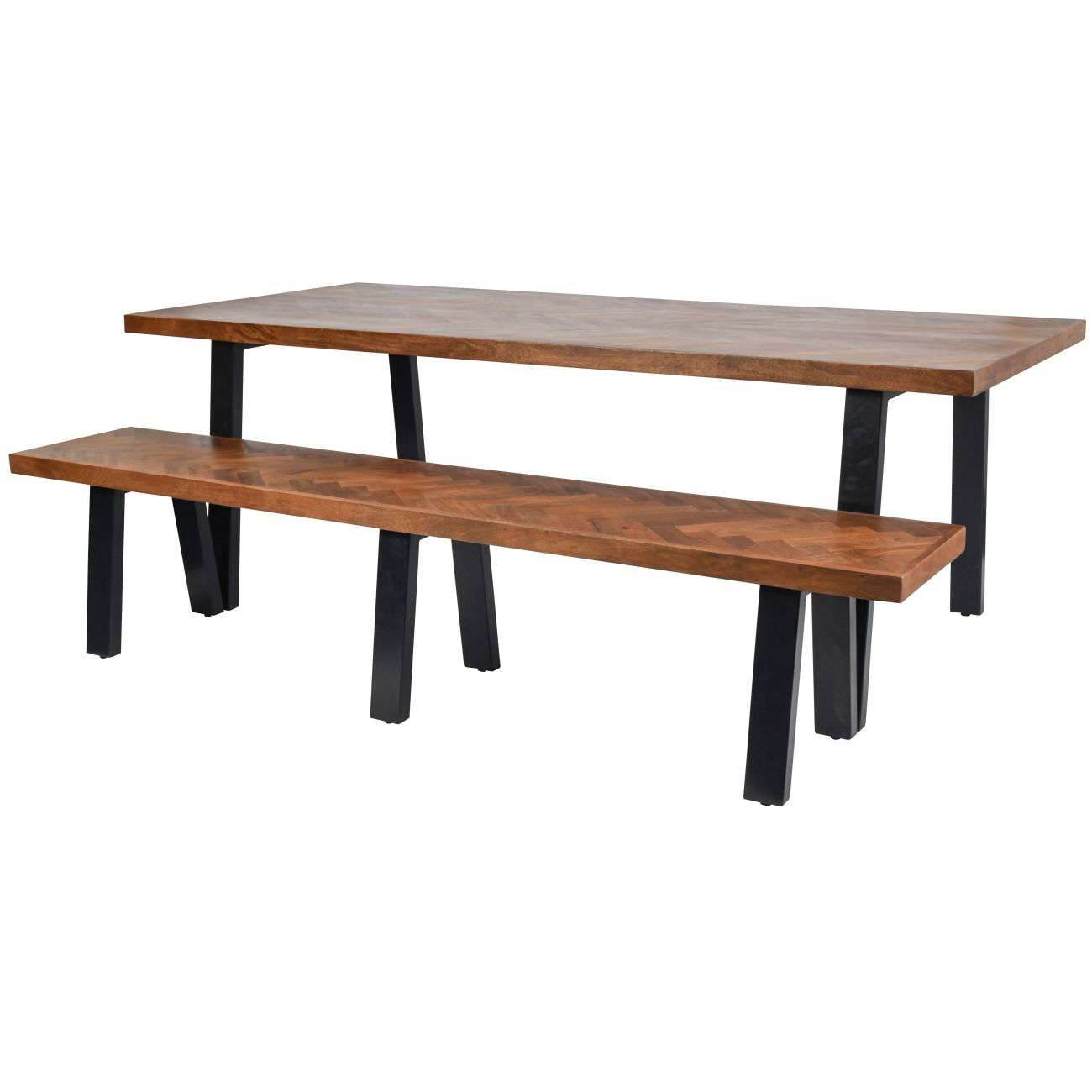 Burnham II Herringbone Dining Table - Pak Tao