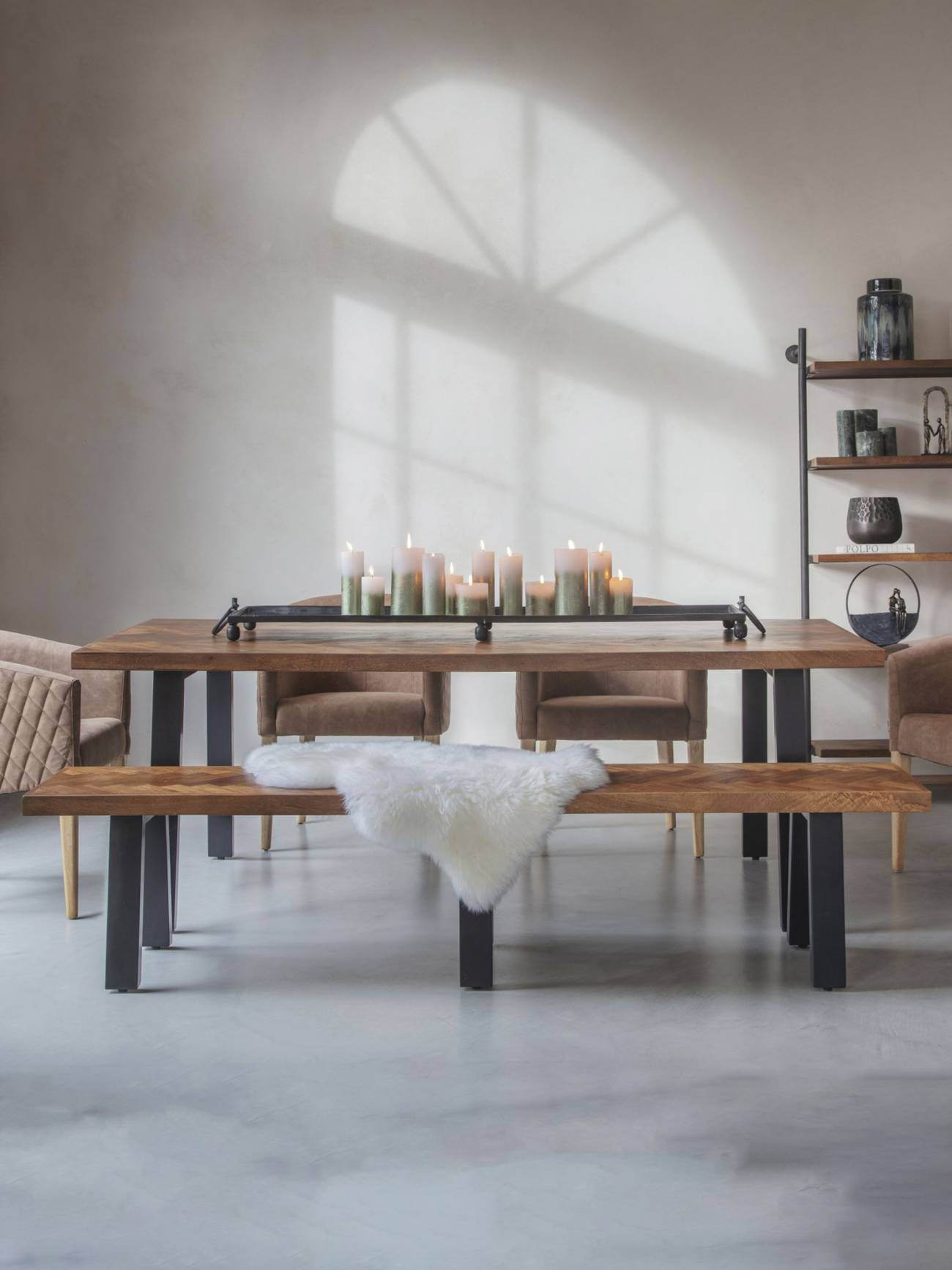 Burnham II Herringbone Dining Table - Pak Tao