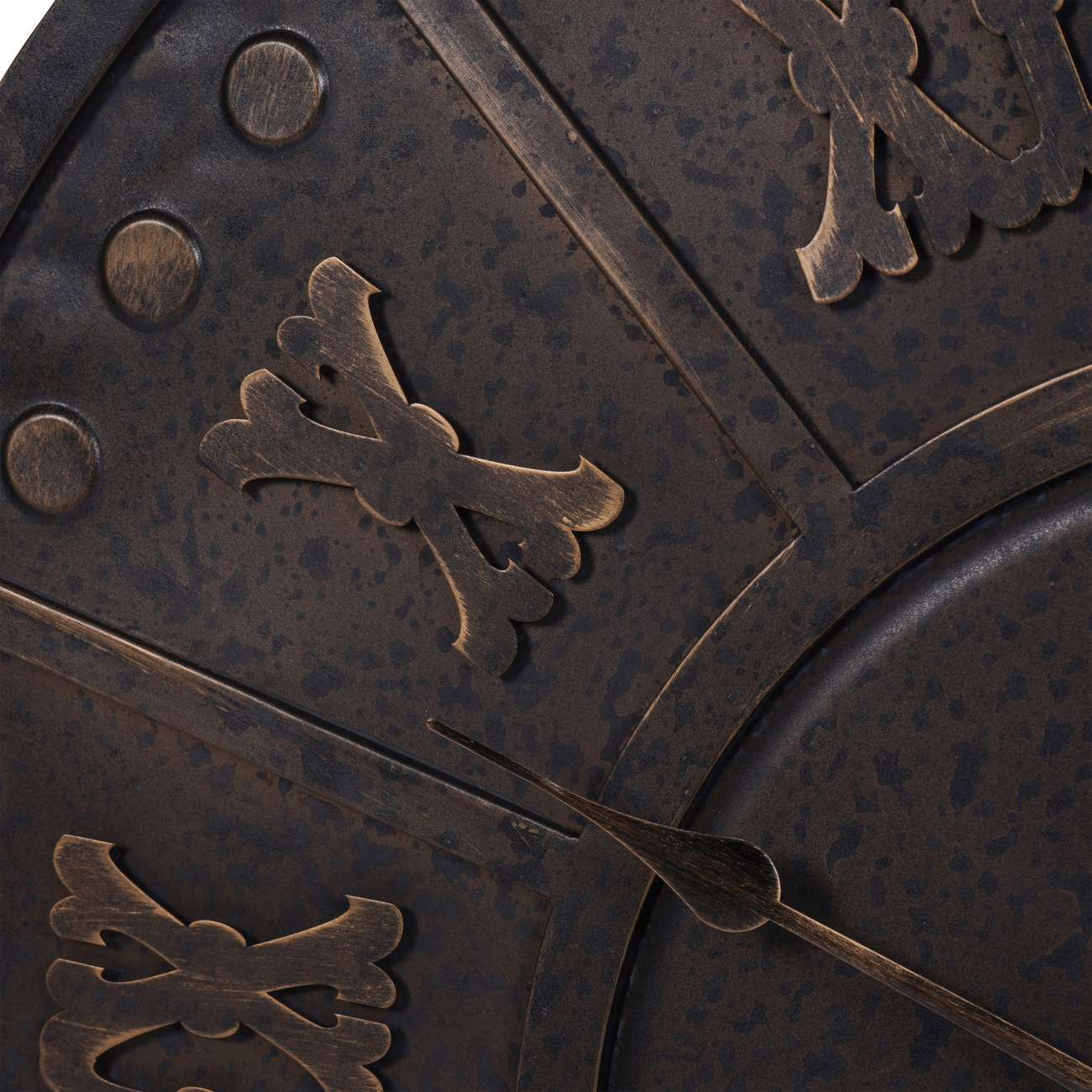 Dempsey Antique Black Metal Outdoor Wall Clock