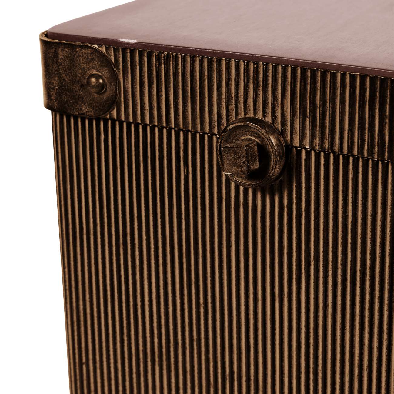 Hunter Corrugated Gold Side Table