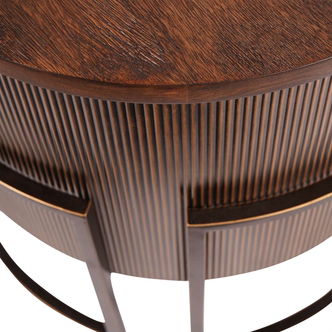Hunter Corrugated Gold End Table