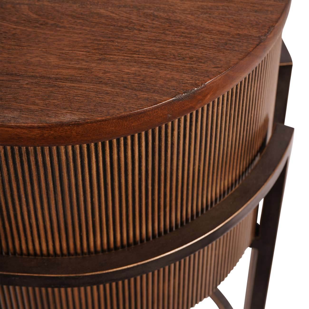 Hunter Corrugated Gold Console Table - Pak Tao