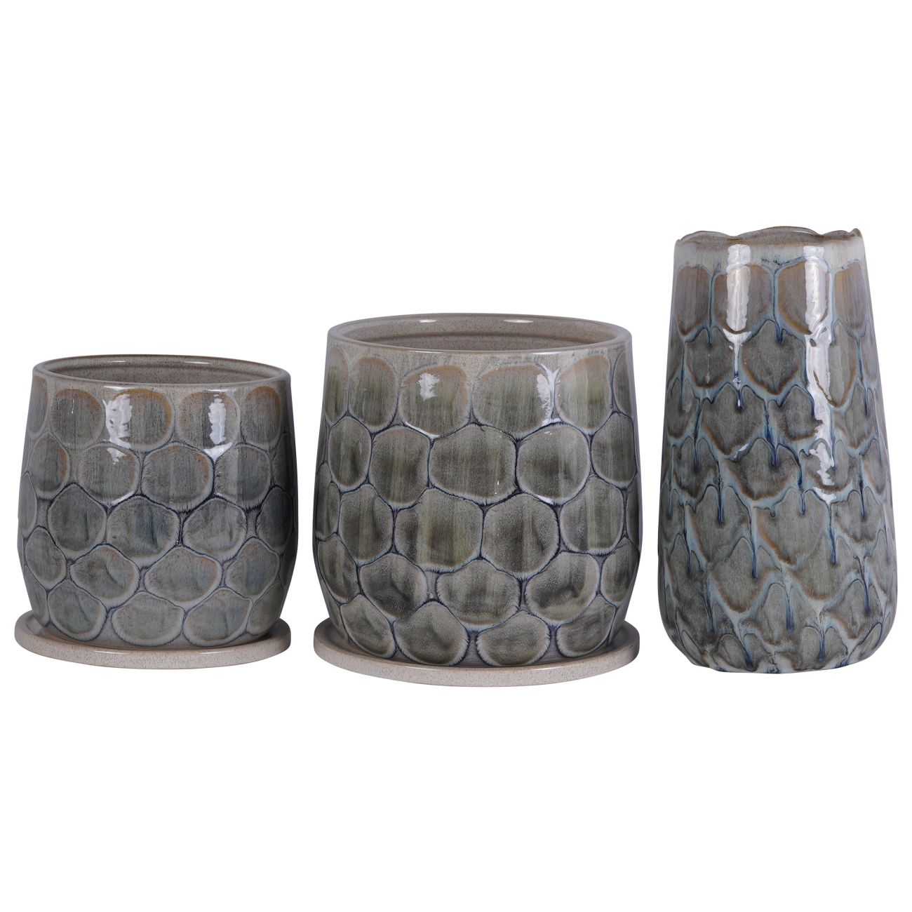 Armadillo Azure Ceramic Vase