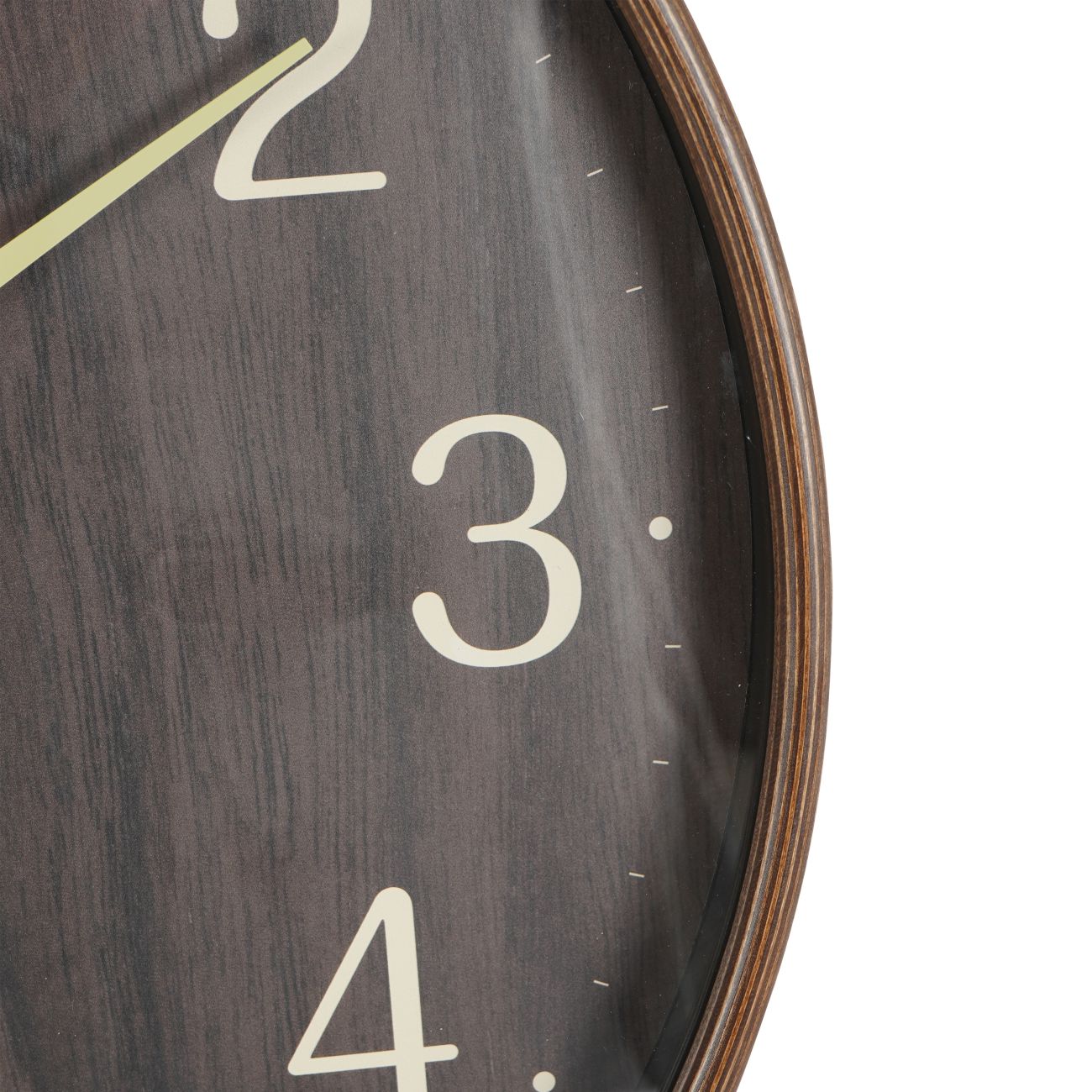 Grain Effect Wall Clock 53cm Brown