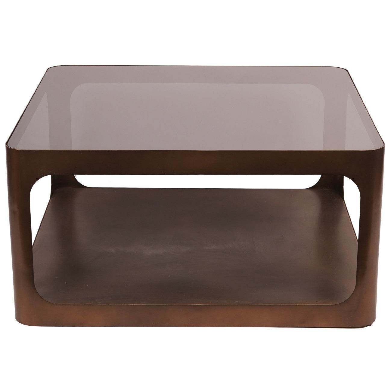 Thorpe Metal and Glass Square Coffee Table - Pak Tao