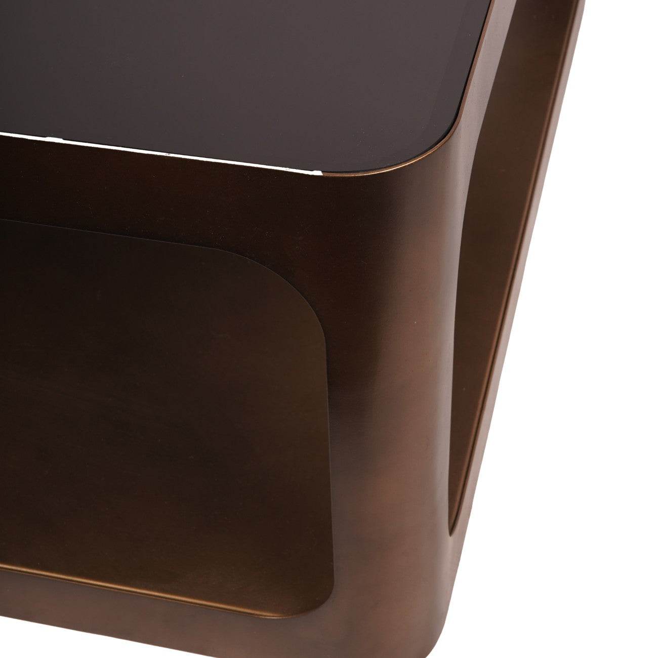 Thorpe Metal and Glass Square Coffee Table - Pak Tao