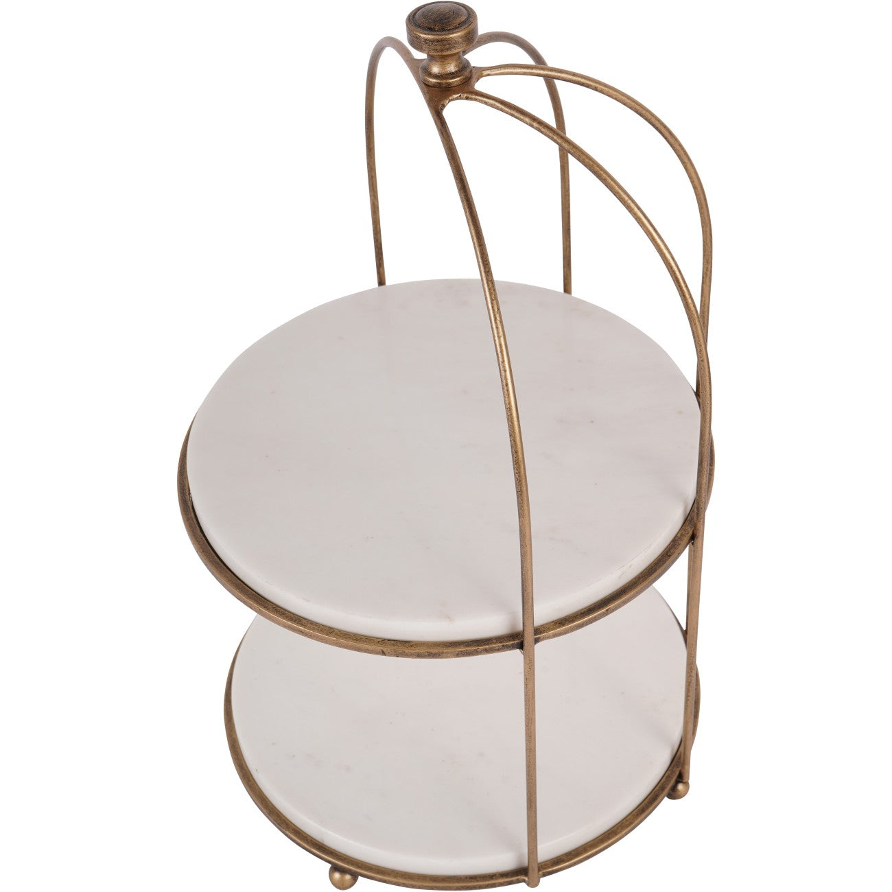 Belvedere Aged Gold Two Tiered Stand
