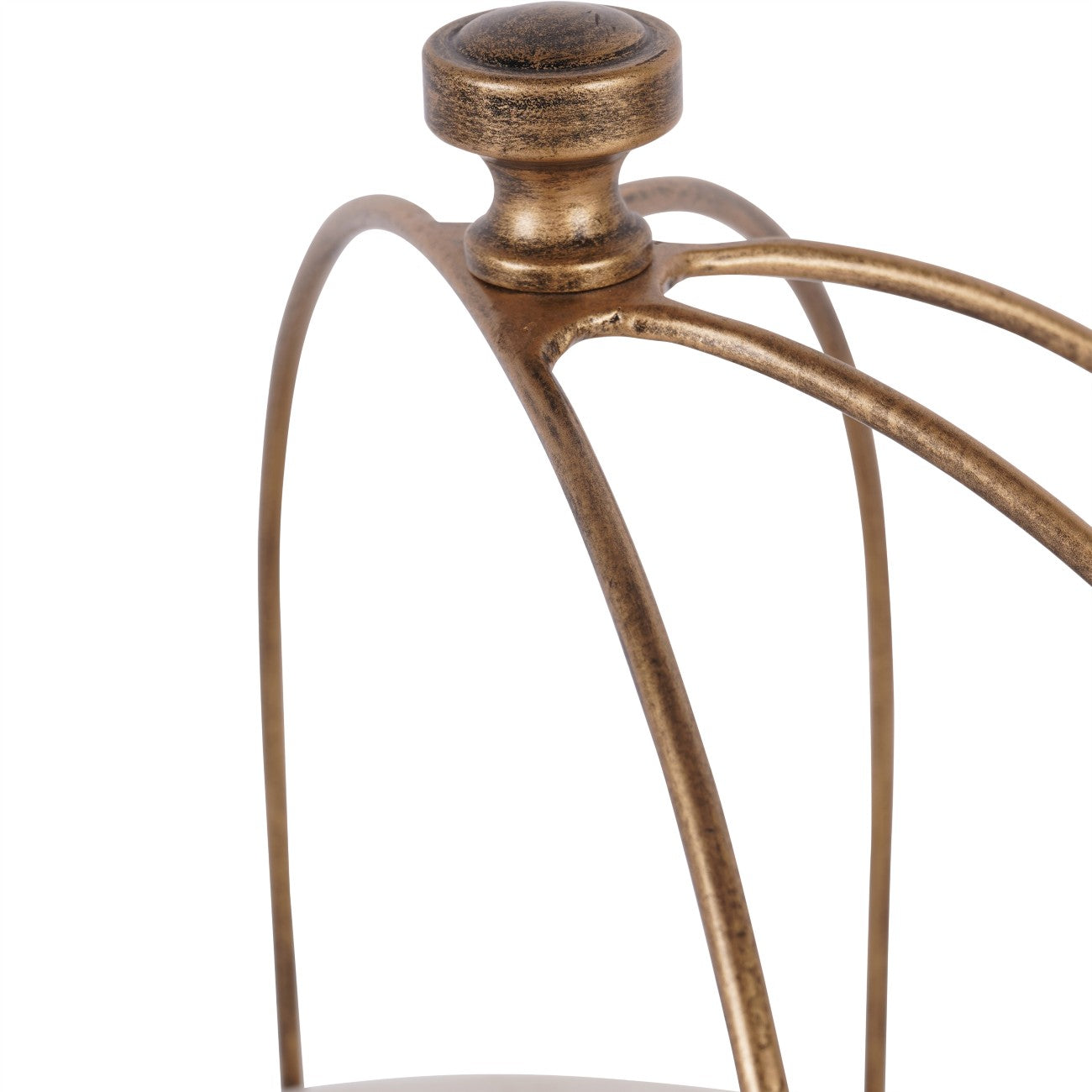 L'Belvedere Aged Gold Two Tiered Stand