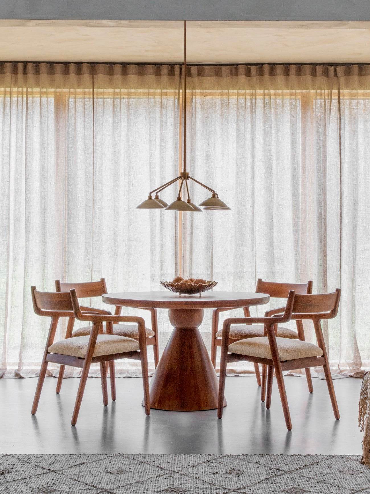Monterey Round Wooden Dining Table - Pak Tao