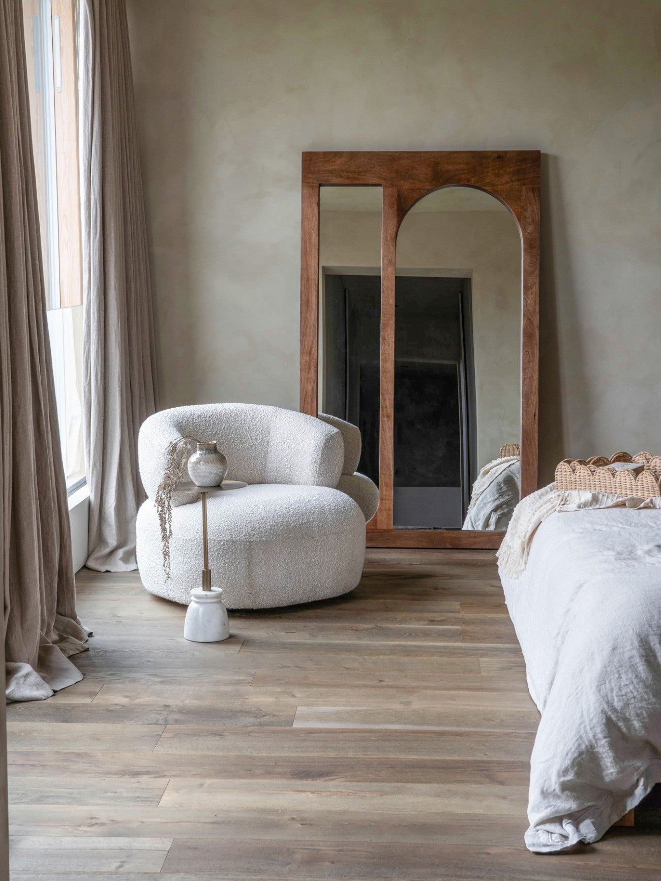 Monterey Wooden Floor Standing Mirror