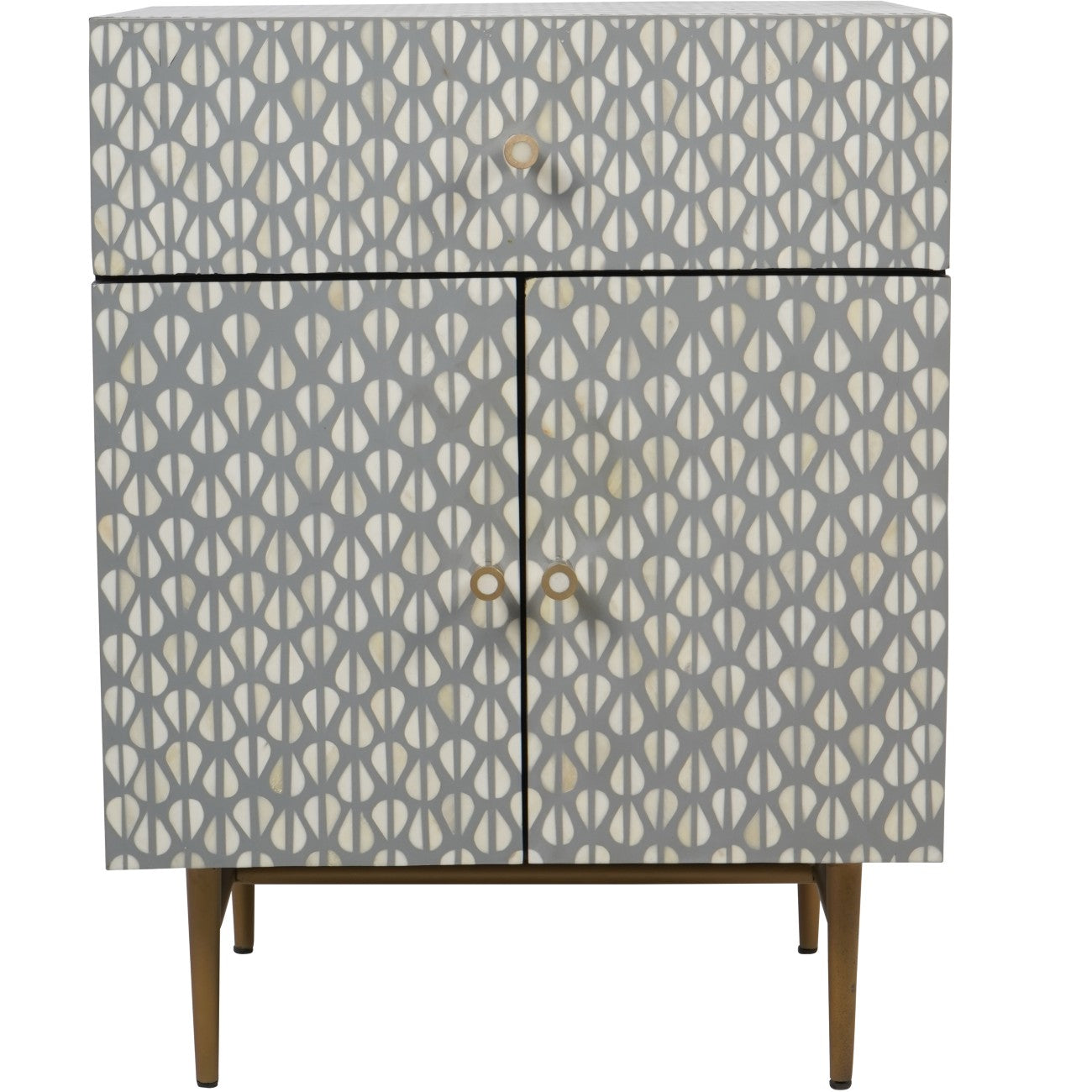 Burgess Bone Inlay 2 Door Bedside