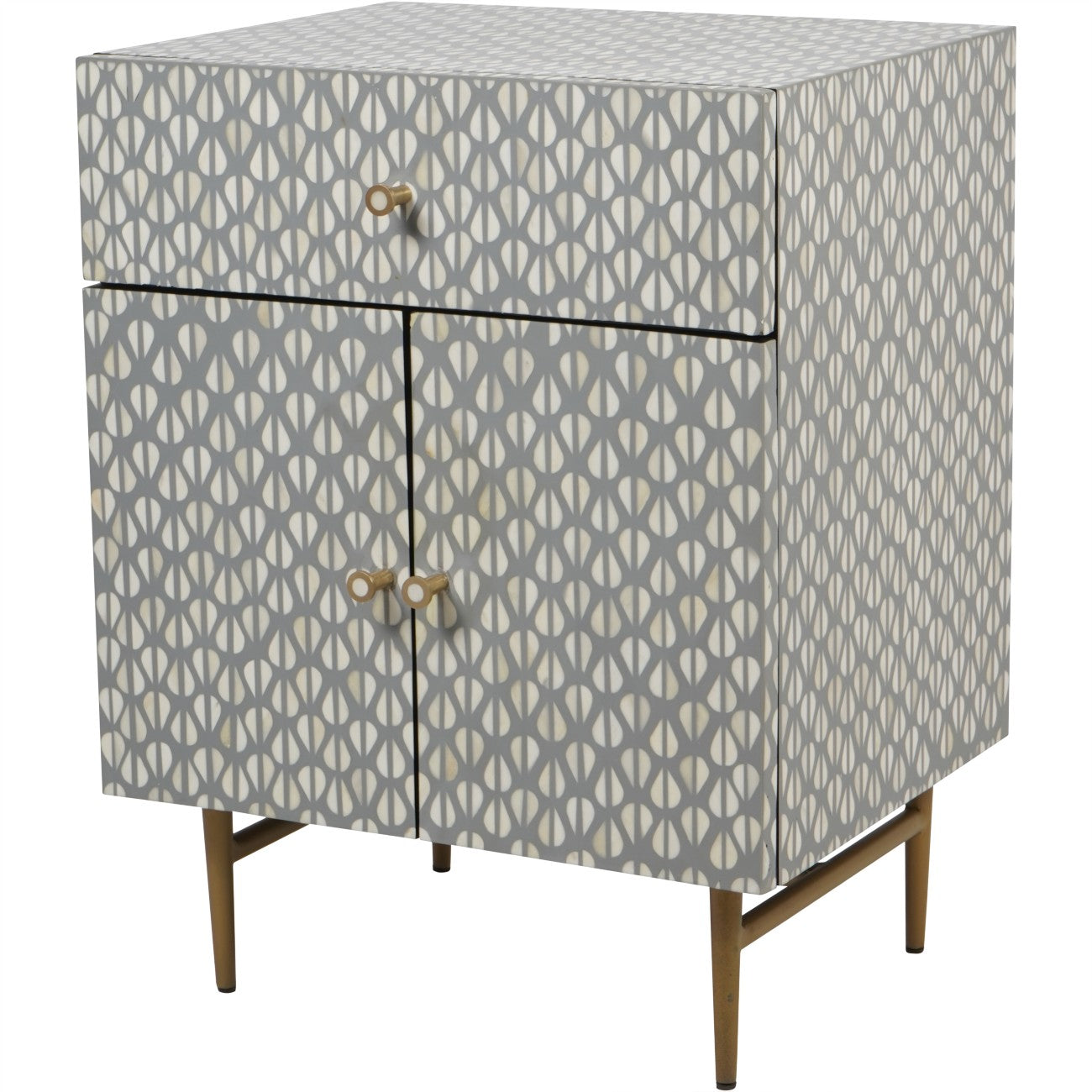 Burgess Bone Inlay 2 Door Bedside