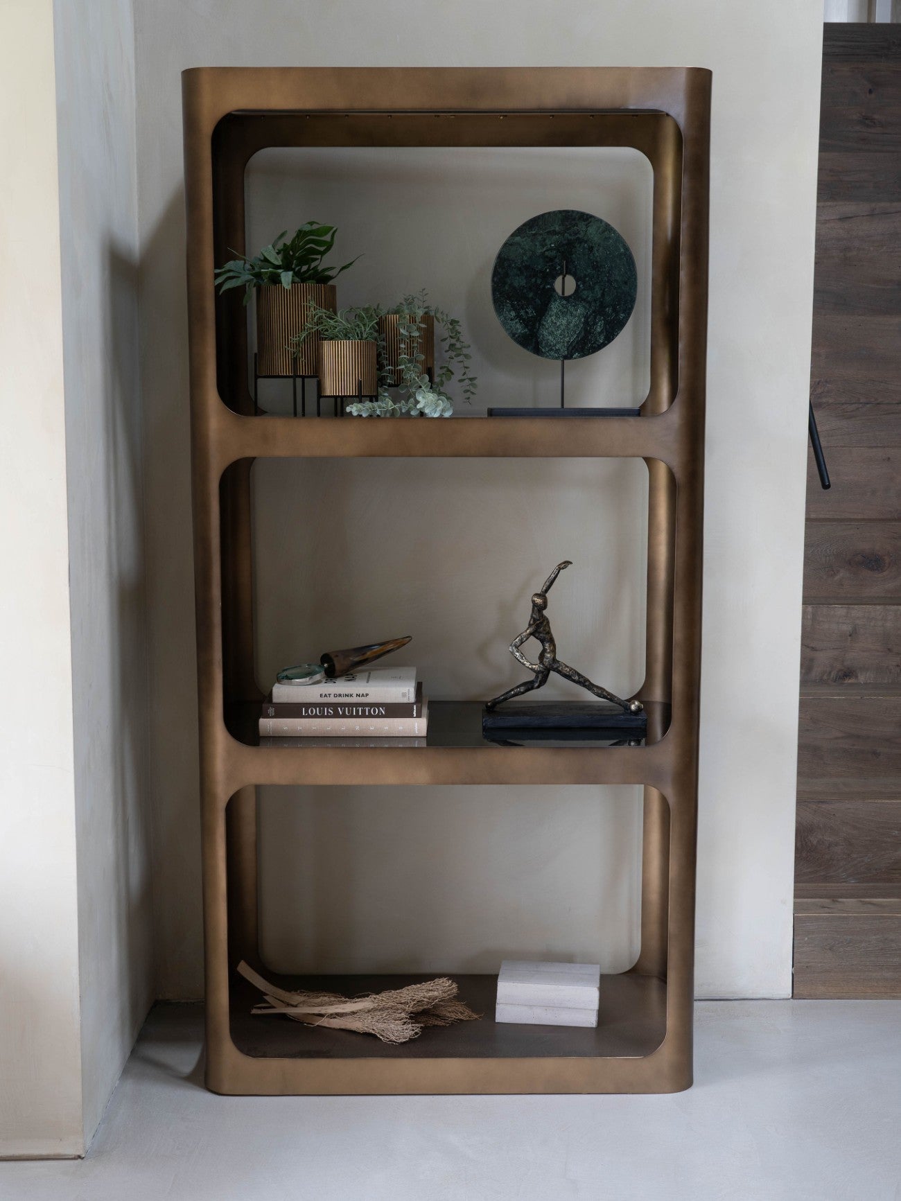 Thorpe Metal and Glass Shelving Unit