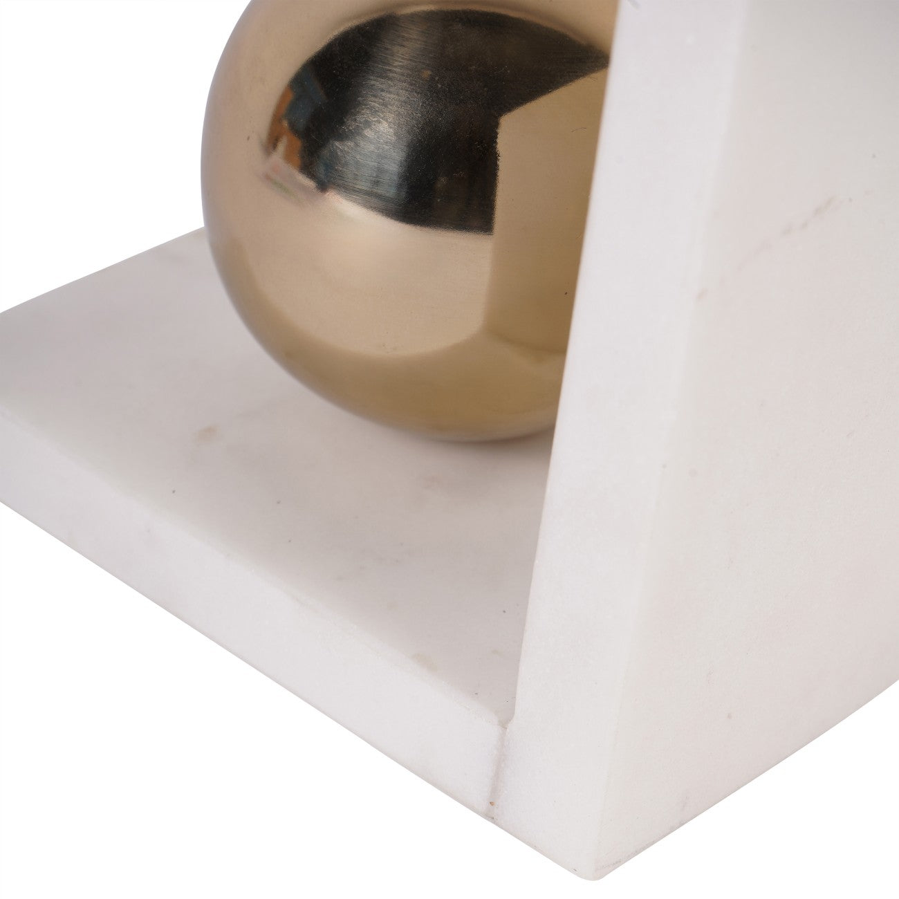 Genoa White Marble Bookends