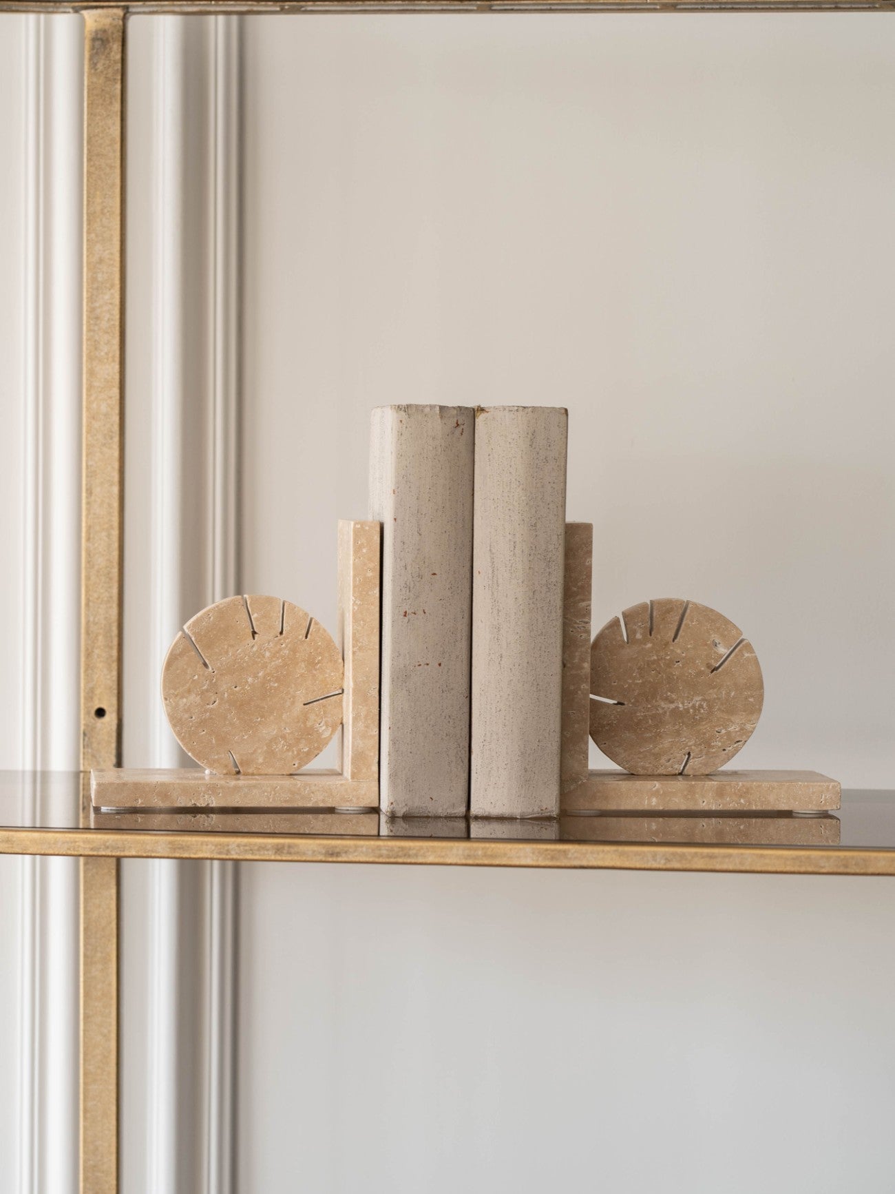 Catania Travertine Bookends
