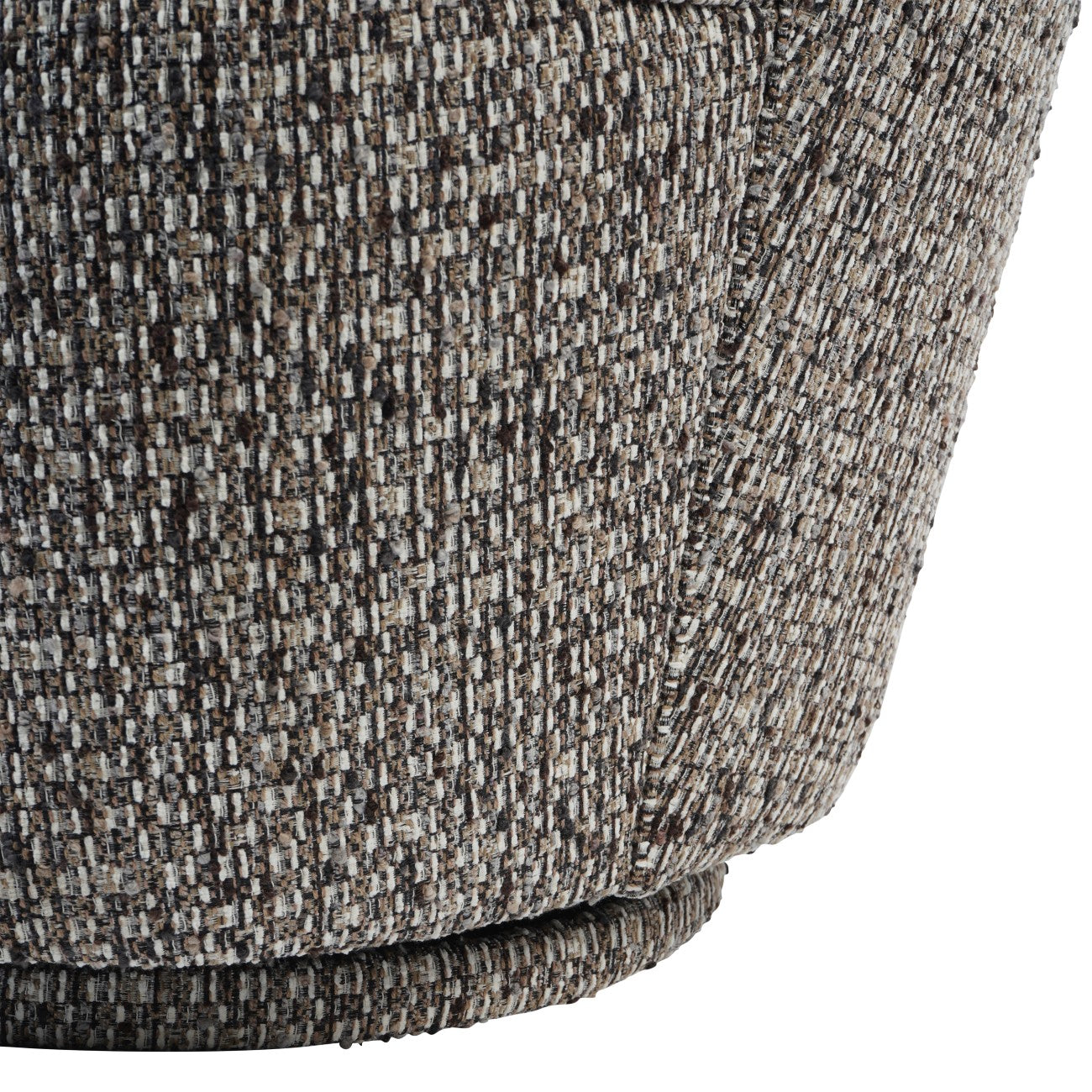 Roehampton Textured Slub Swivel Chair Mocha