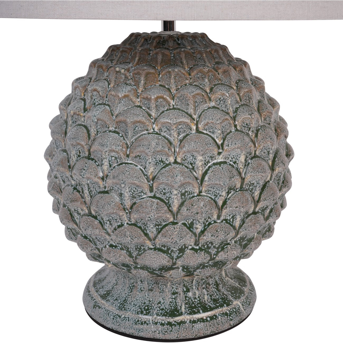 Verona Glazed Ceramic Table Lamp with Shade E27 60W