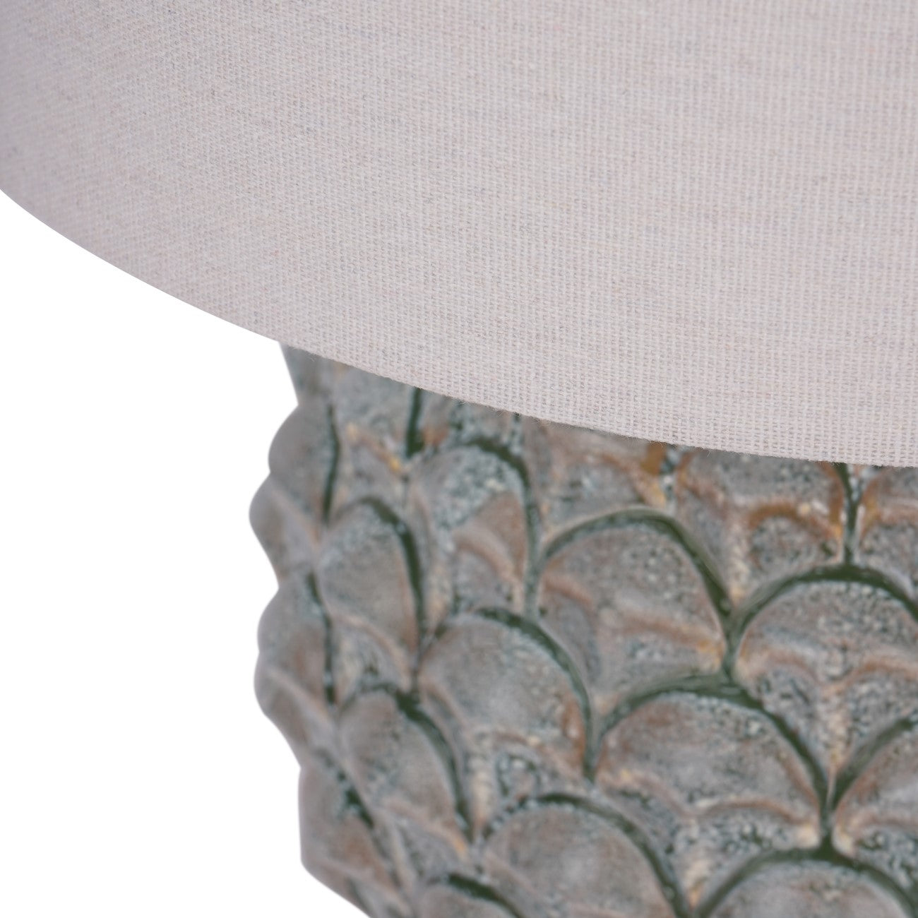 Verona Glazed Ceramic Table Lamp with Shade E27 60W