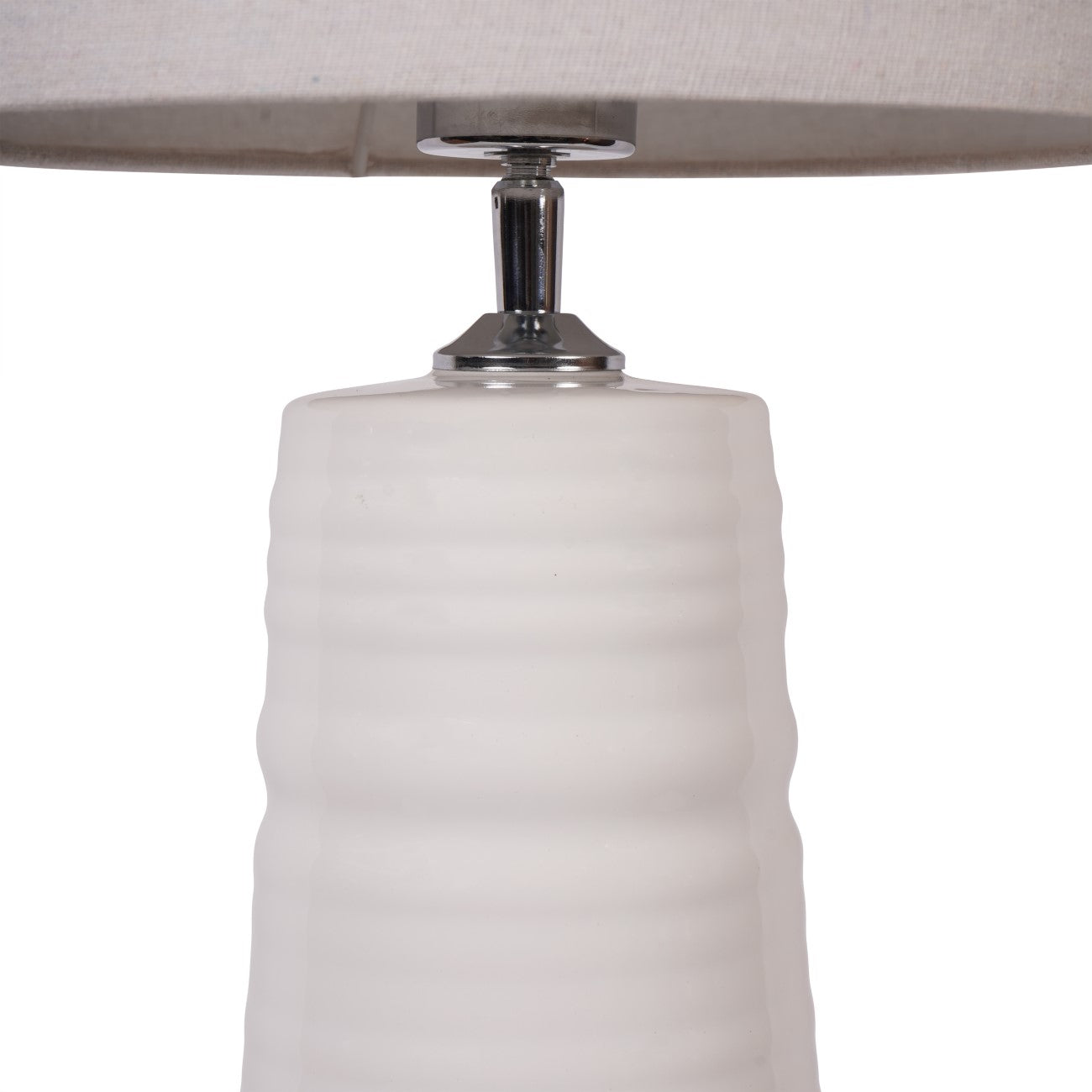 Tivoli Tall Ceramic Floor Lamp White with Shade E27 60W