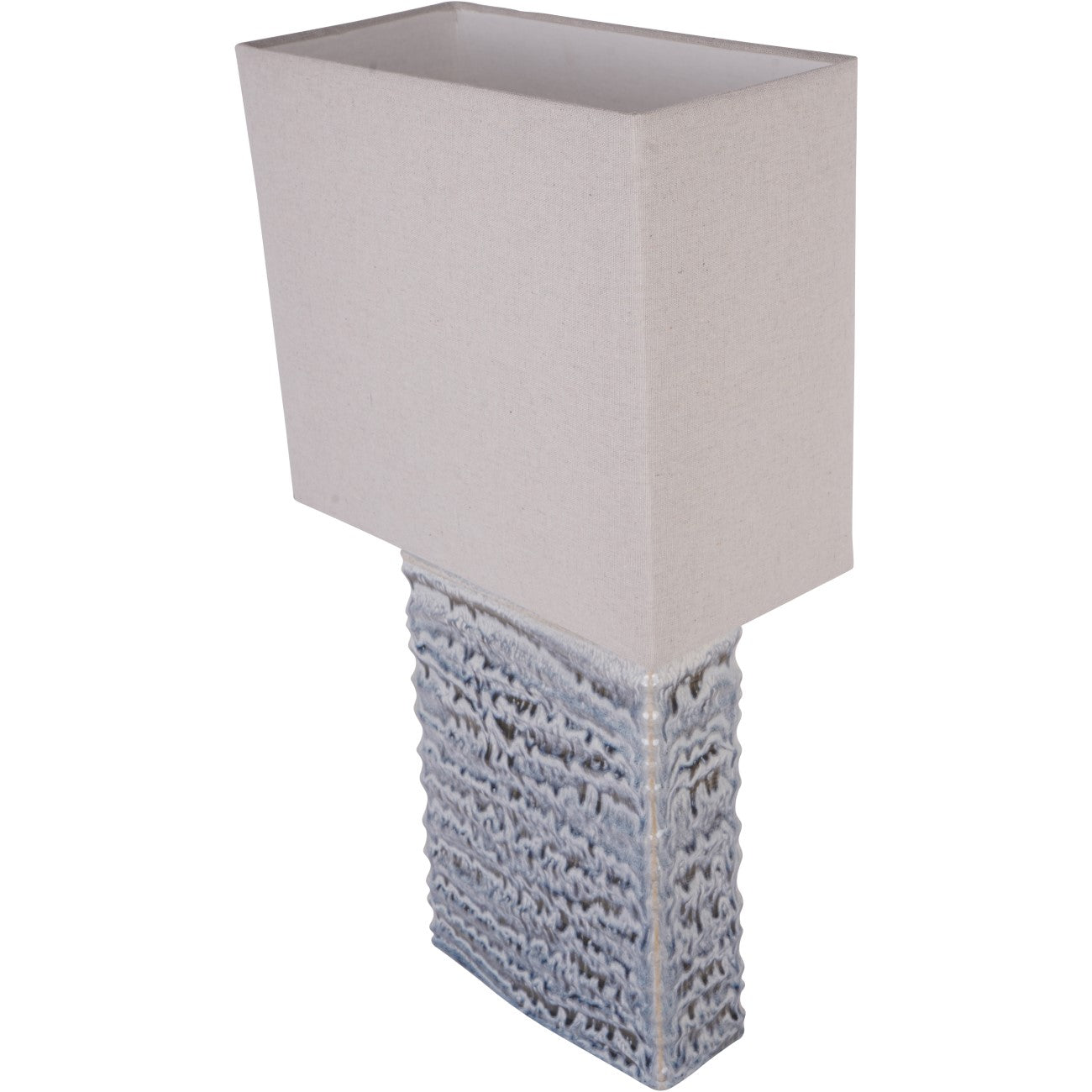 Sereno Square Ceramic Lamp Off White with Shade E27 60W