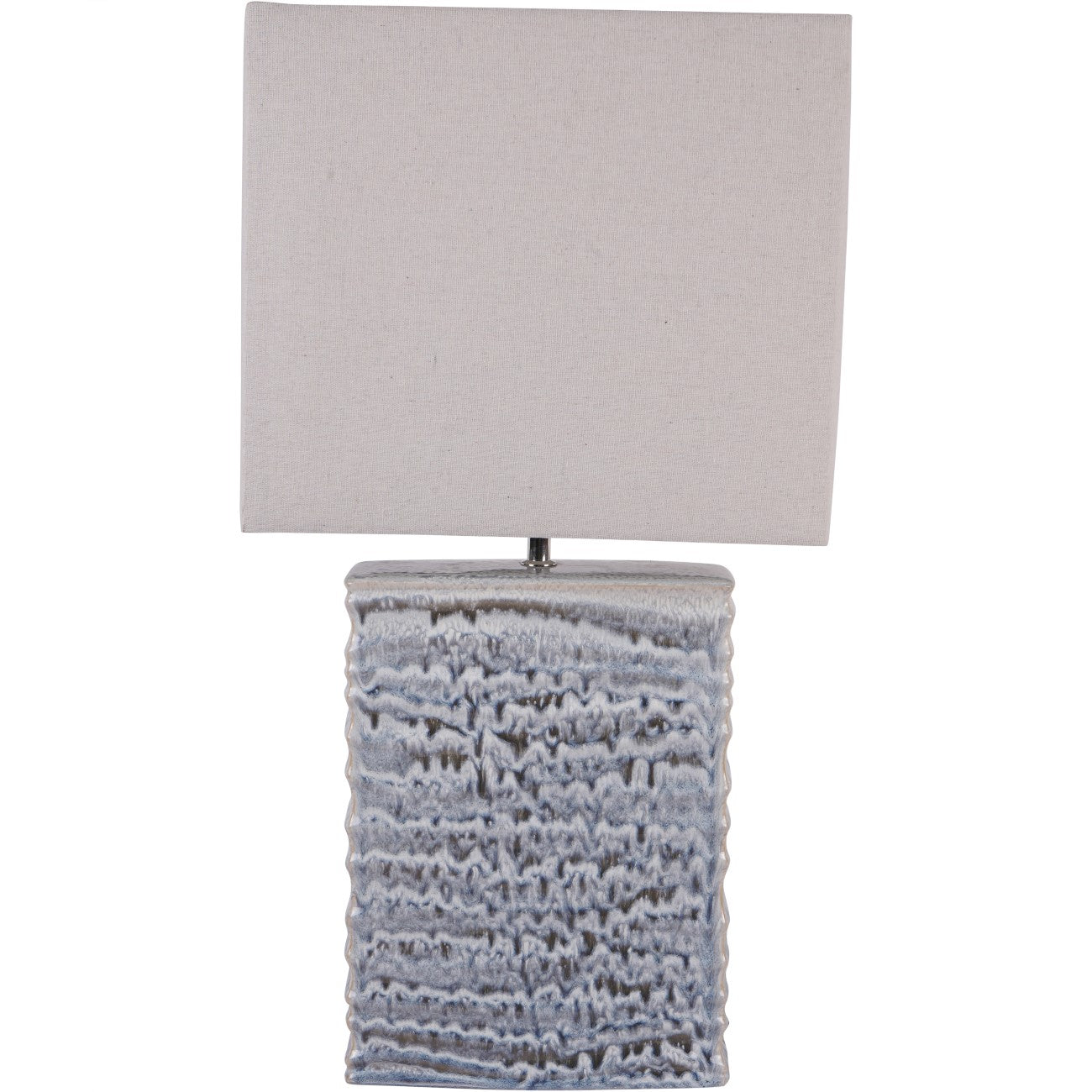 Sereno Square Ceramic Lamp Off White with Shade E27 60W