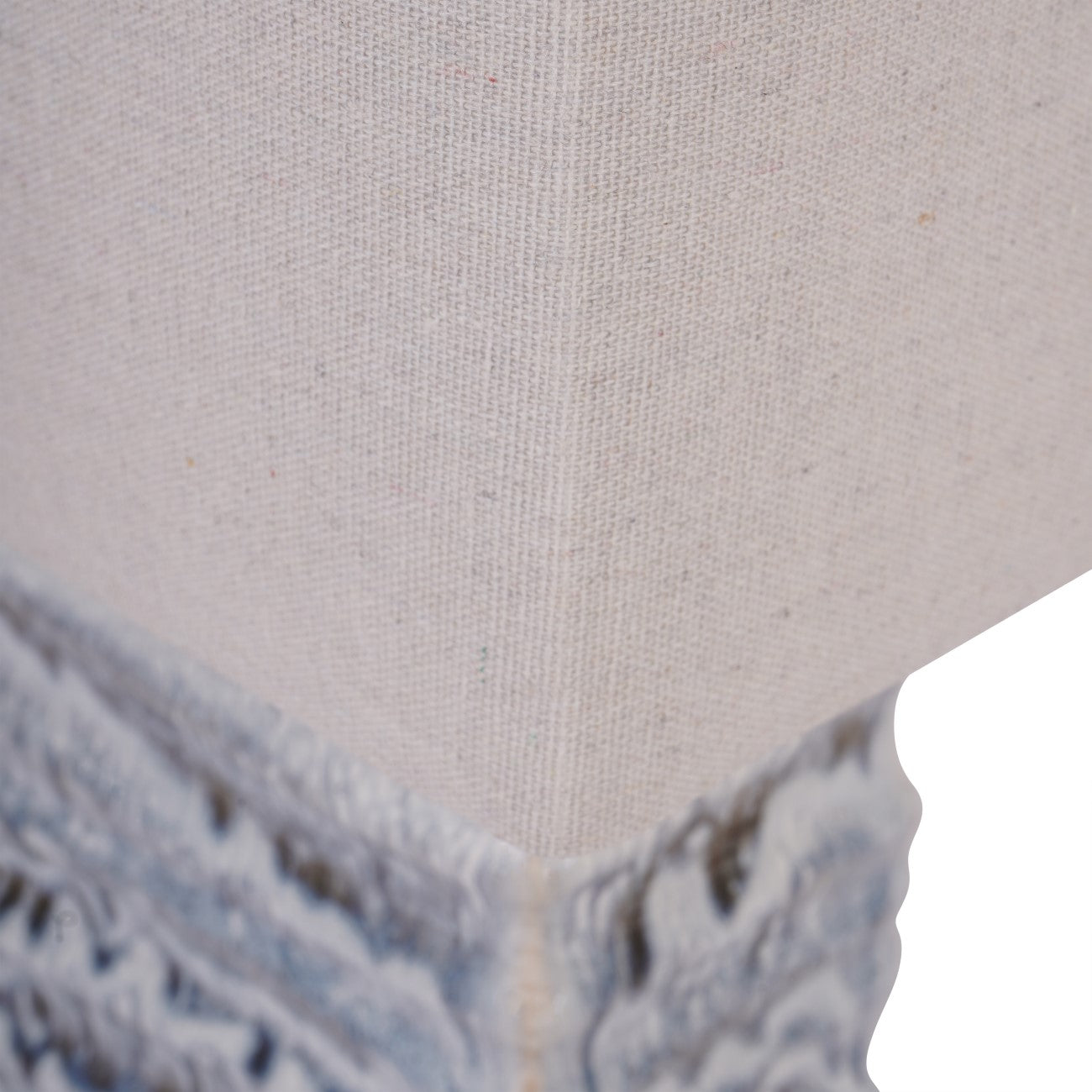 Sereno Square Ceramic Lamp Off White with Shade E27 60W