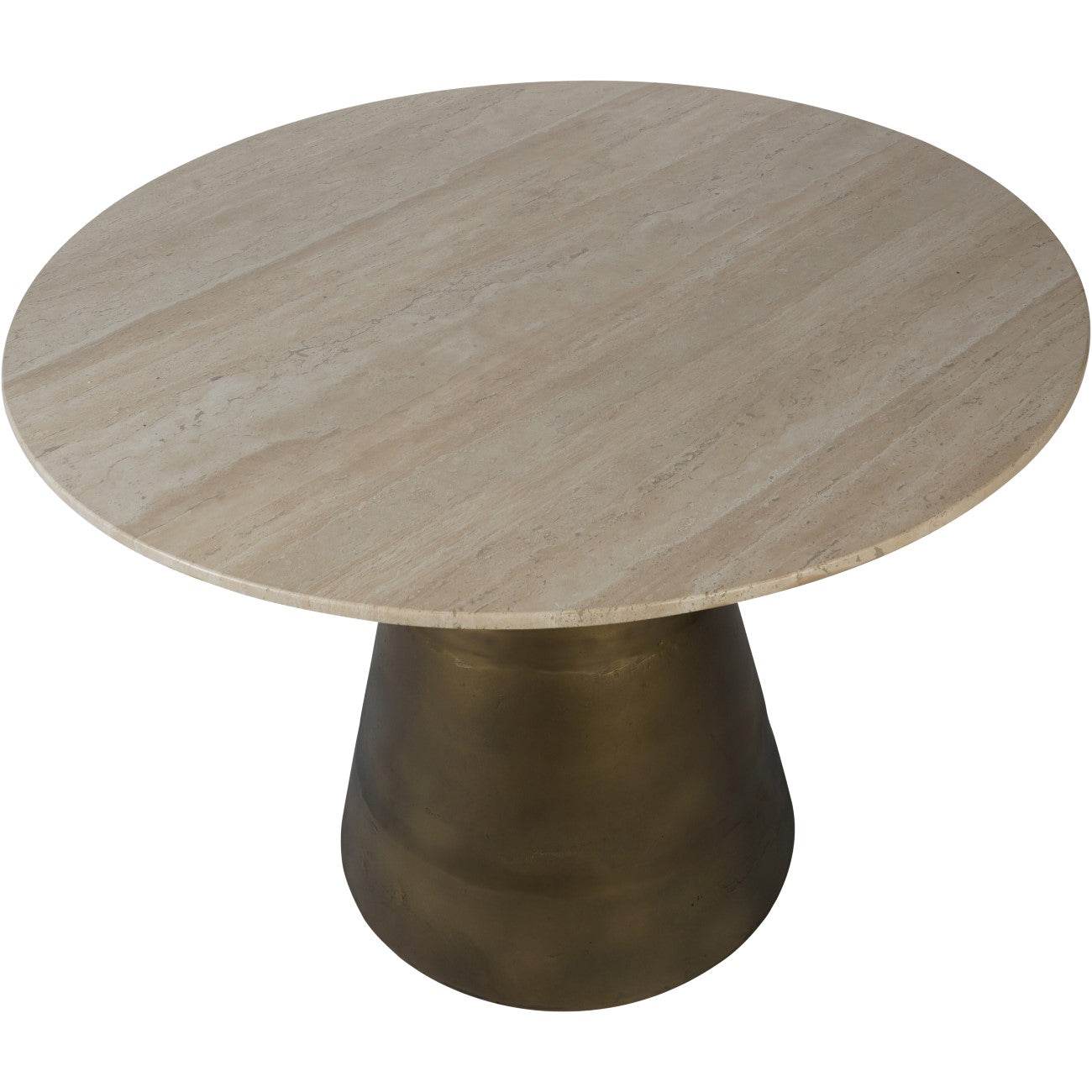 Clifton Ii Light Travertine Round Dining Table 120cm - Pak Tao