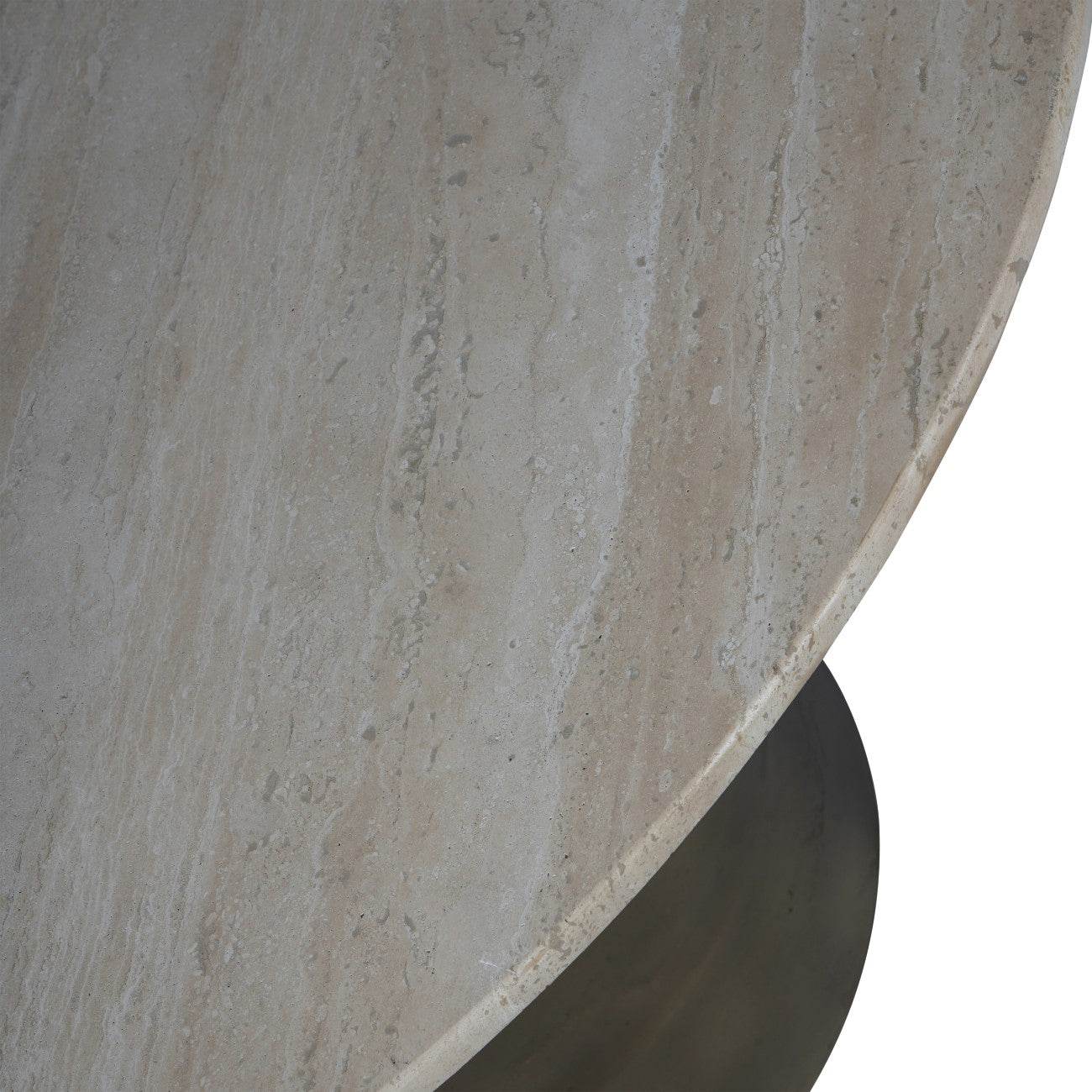Clifton Ii Light Travertine Round Dining Table 120cm - Pak Tao