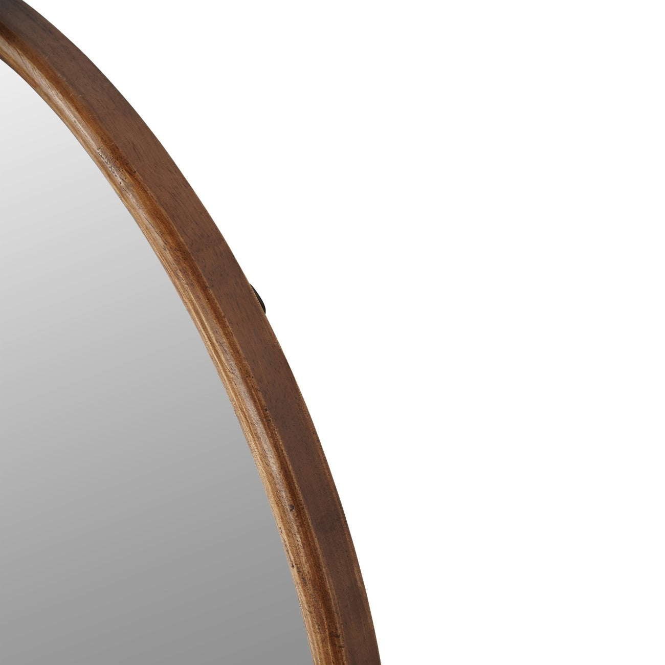 Tilburg Round Wood Mirror Brown 80cm