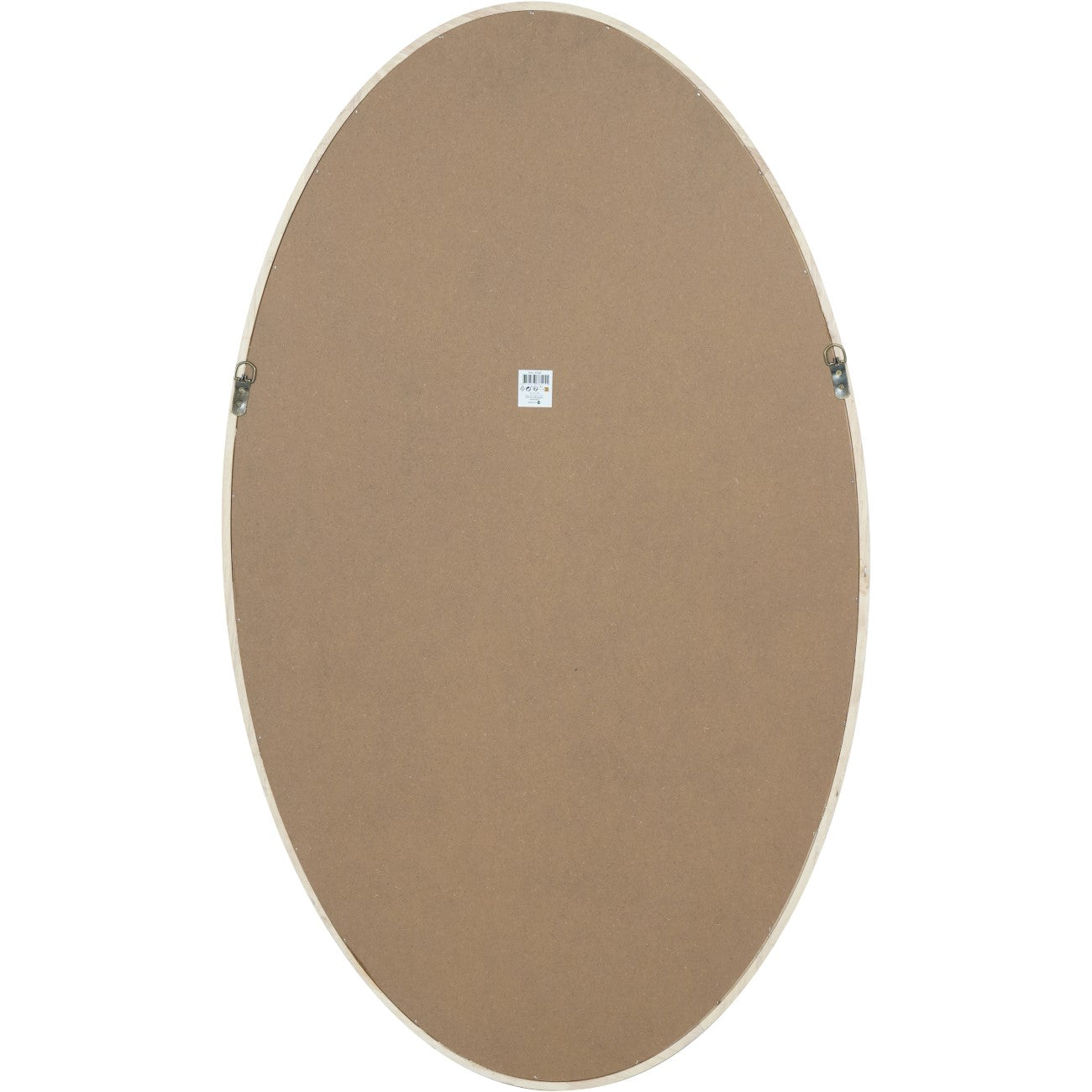 Hague Oval Natural Wood Mirror 119cm
