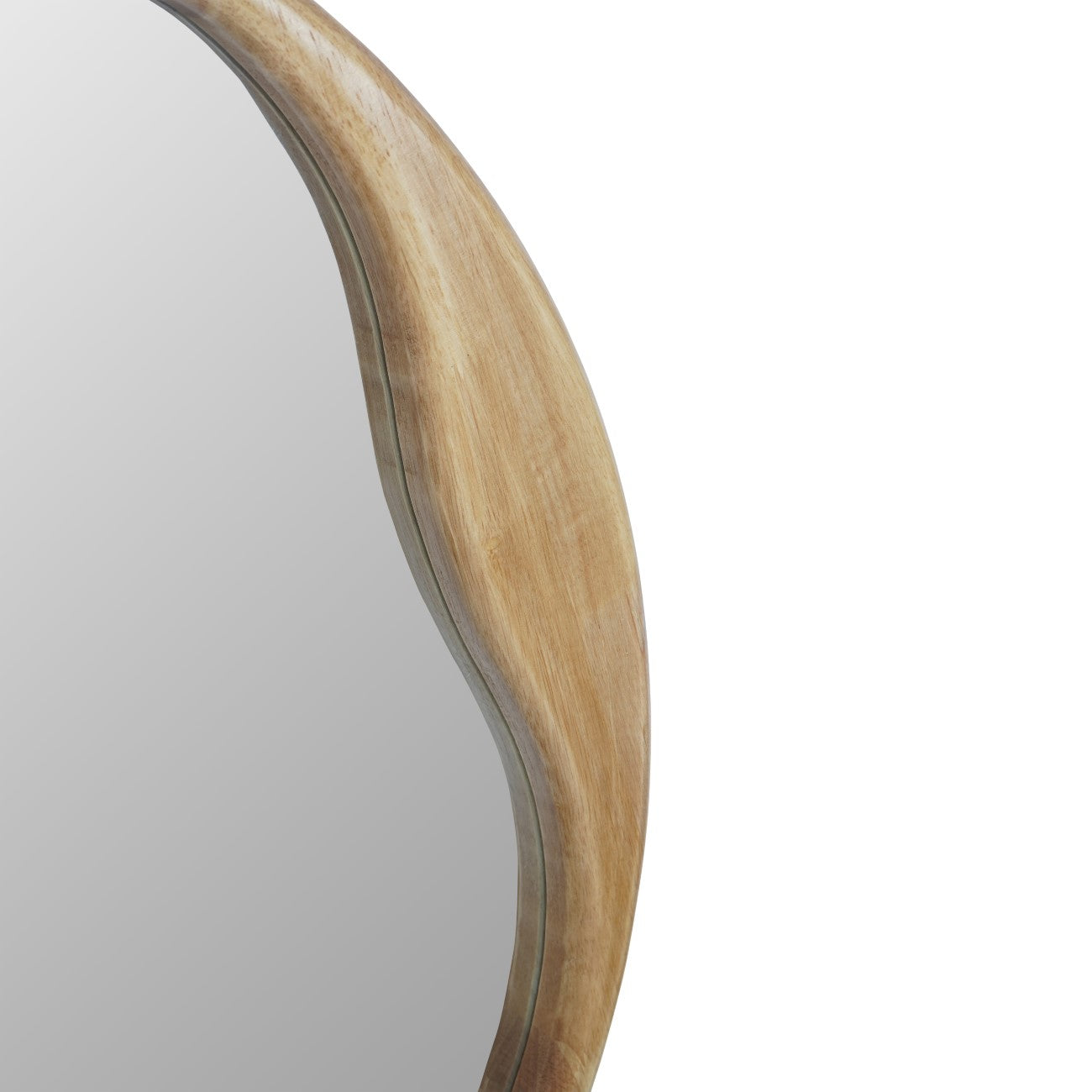 Hague Round Natural Wood Mirror 70cm