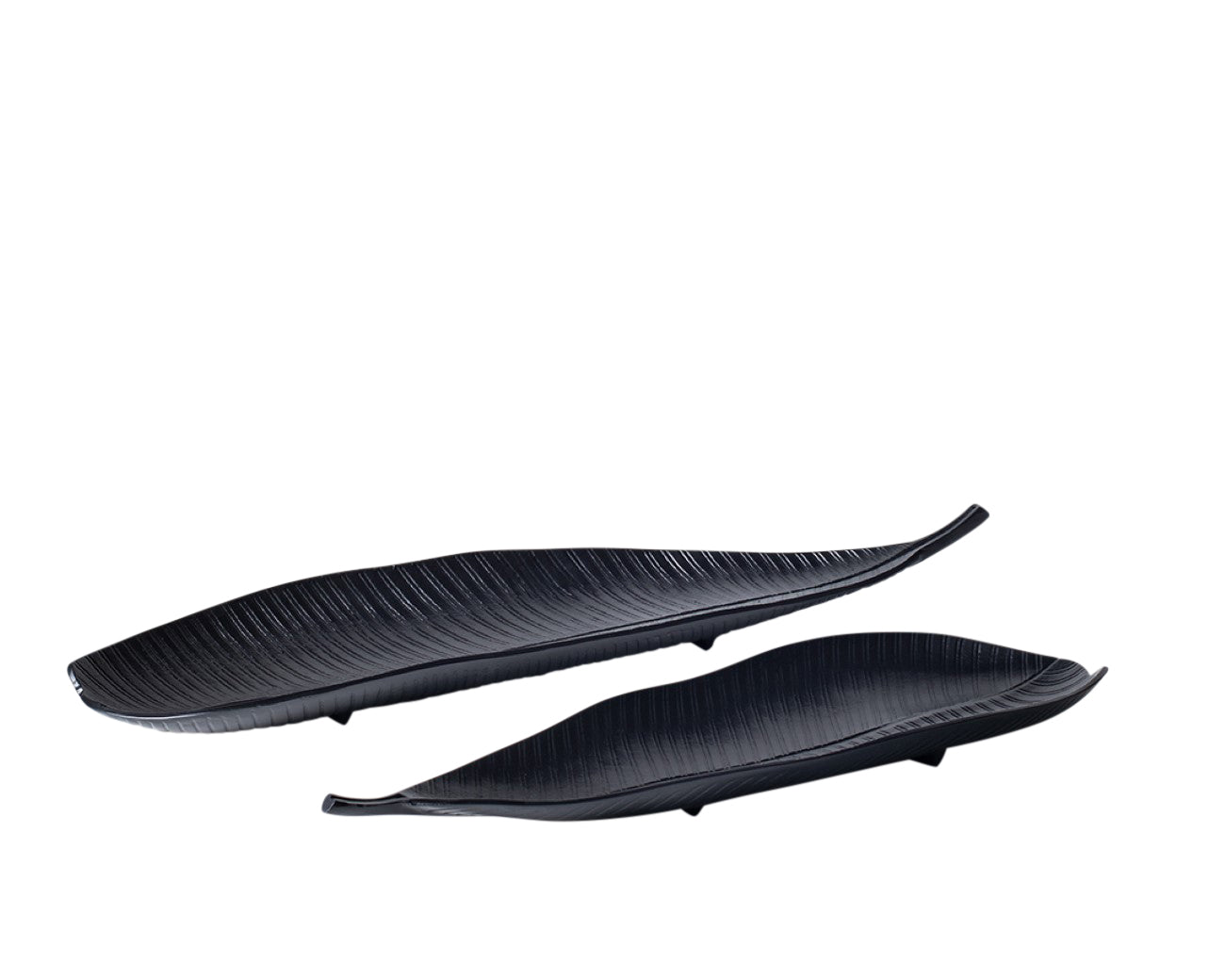 Avara Tropical Leaf Dish Black Medium