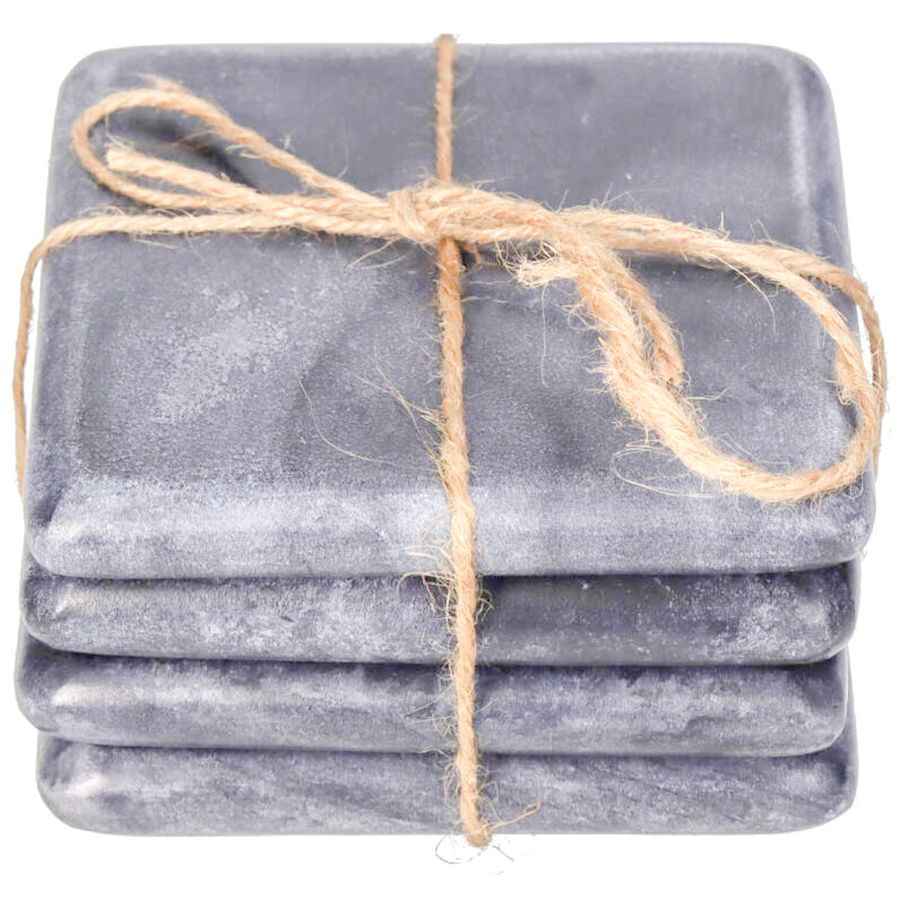 Black Marble Square Coasters Set of 4