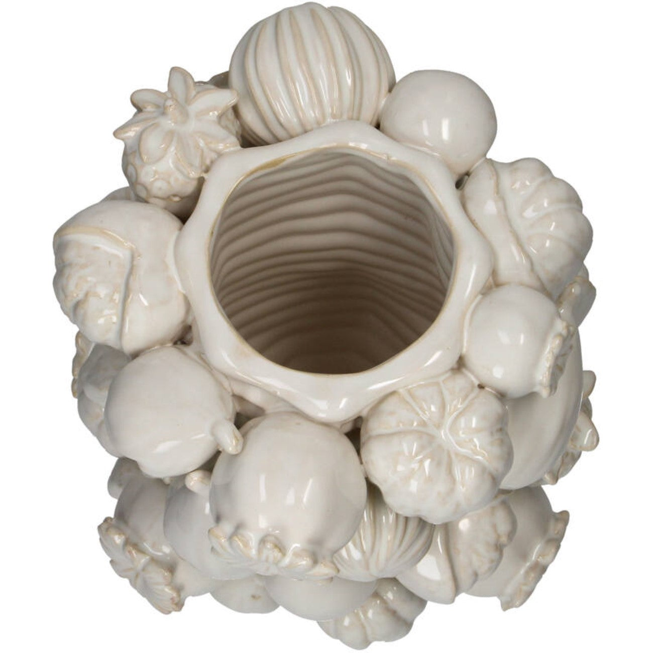 Ivory Orchard Ceramic Vase Large