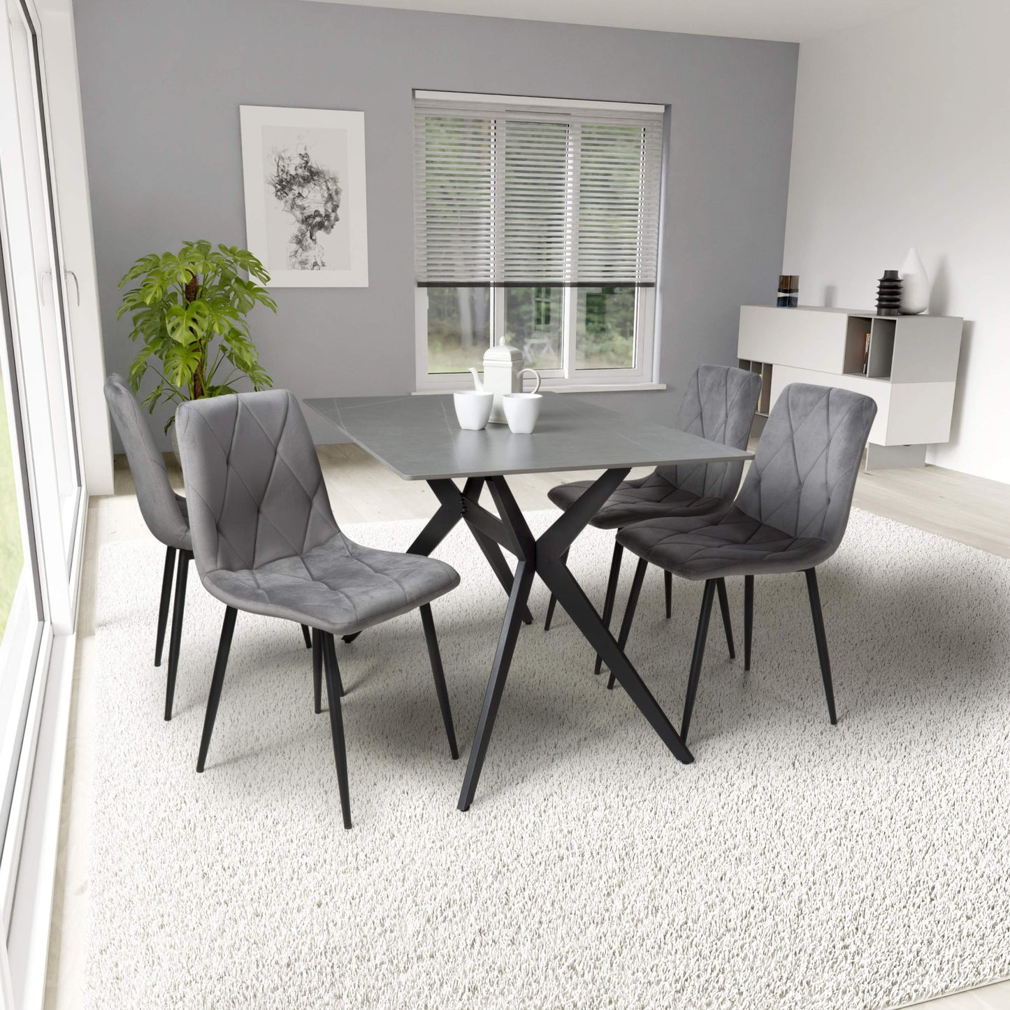 Timor 1.2m & Vernon Dining Set
