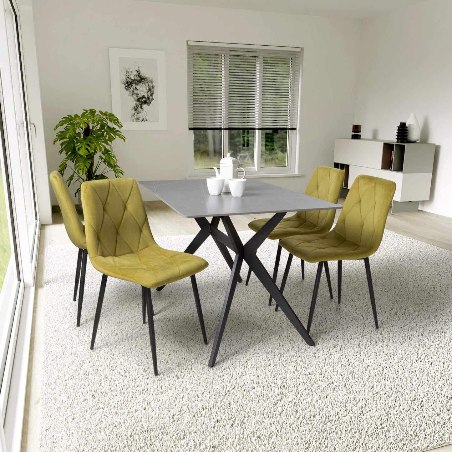 Timor 1.2m & Vernon Dining Set