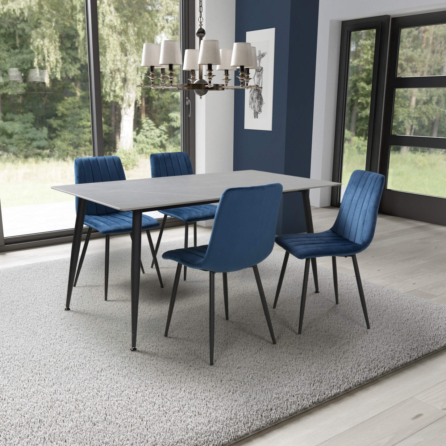 Monaco 1.6m & Lisbon Dining Set