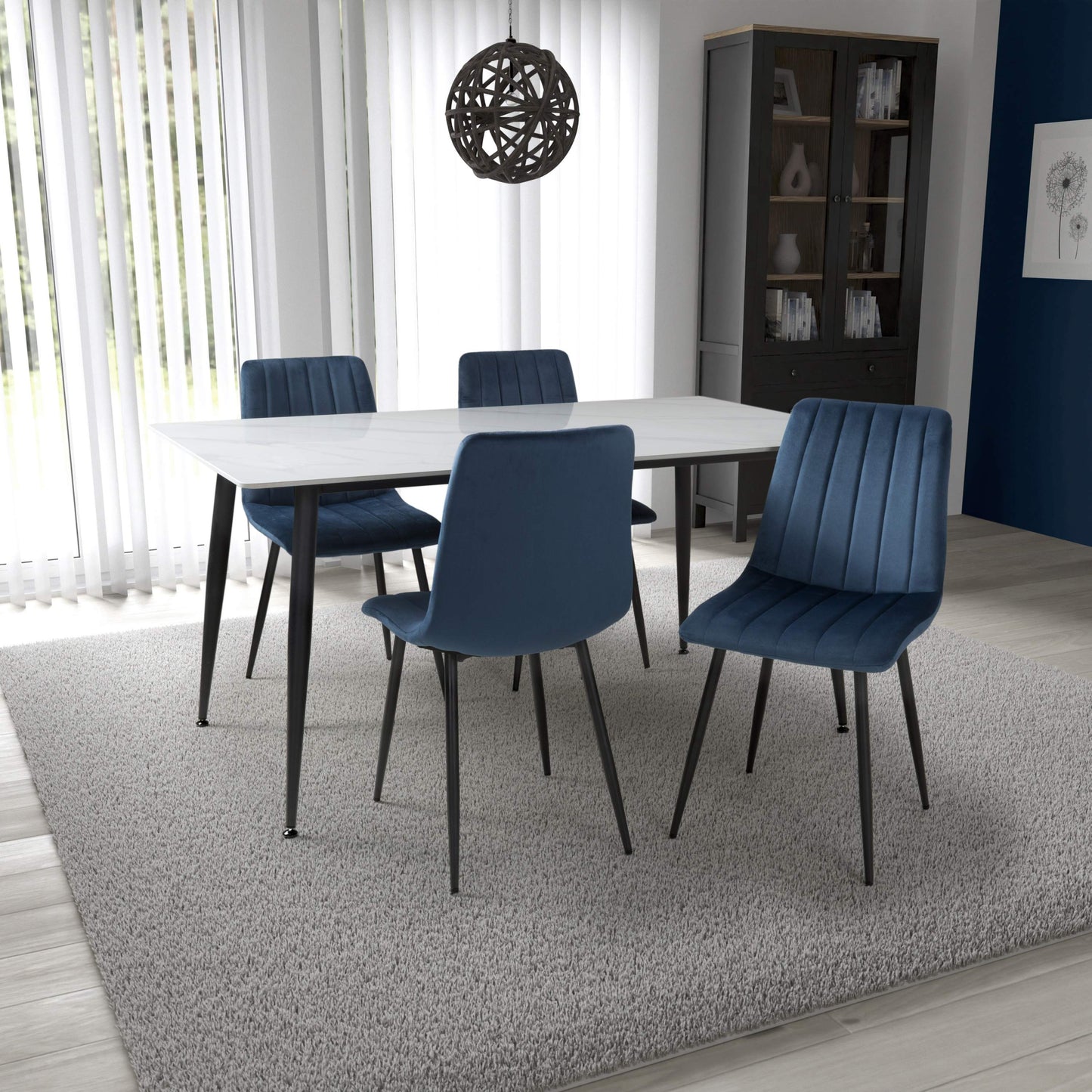 Monaco 1.6m & Lisbon Dining Set