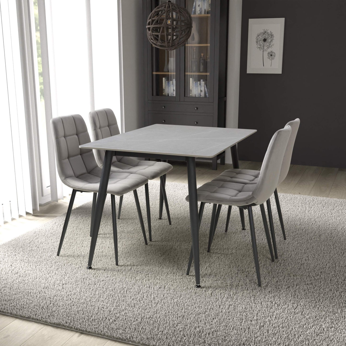 Monaco 1.2m & Madison Dining Set