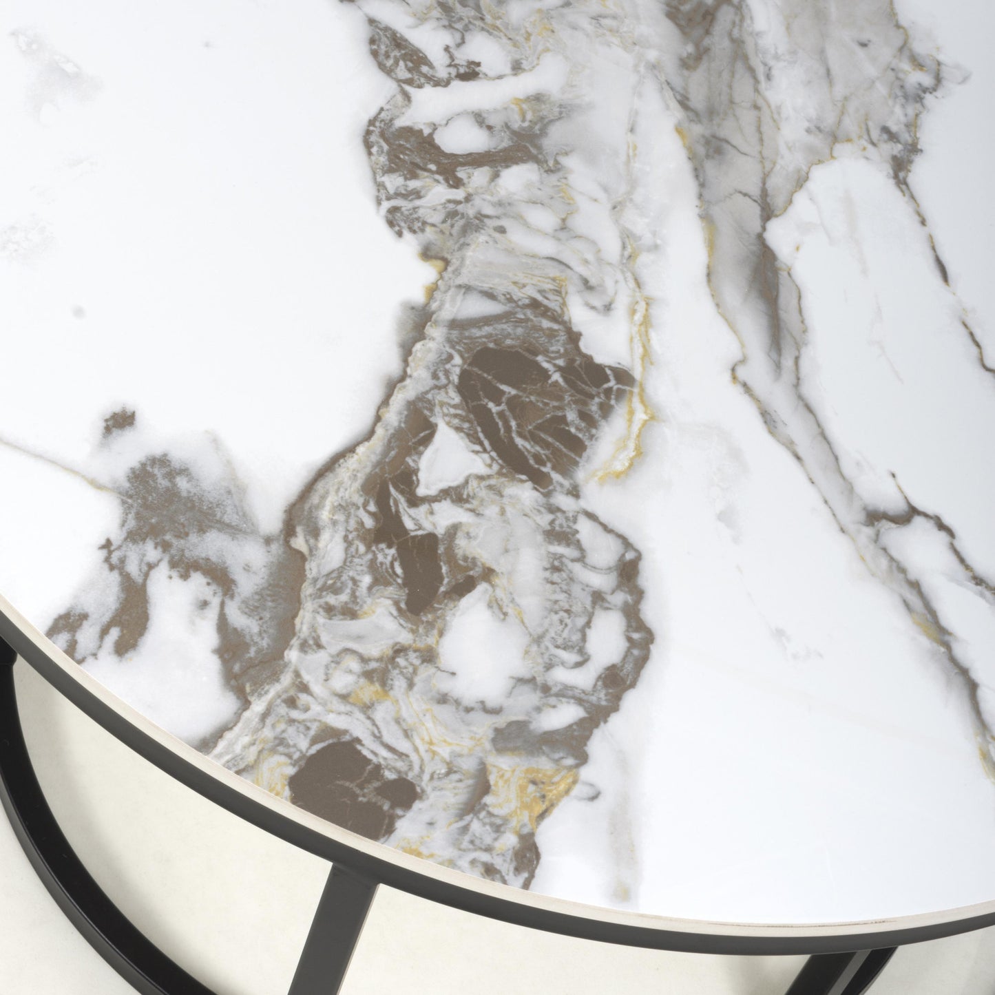 Delta White & Gold Nest of Tables