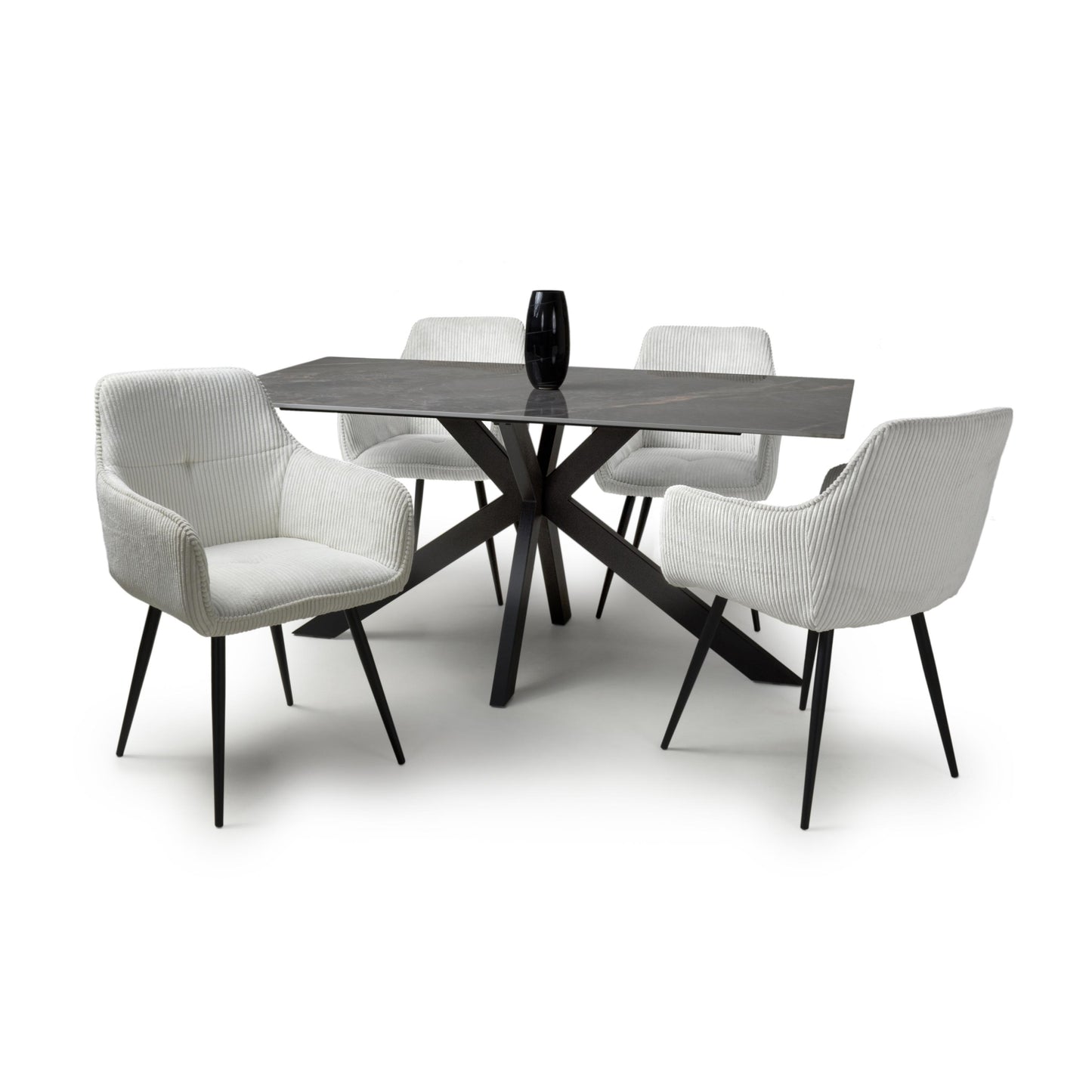 Tokyo 1.6m & 4 Denver Dining Set