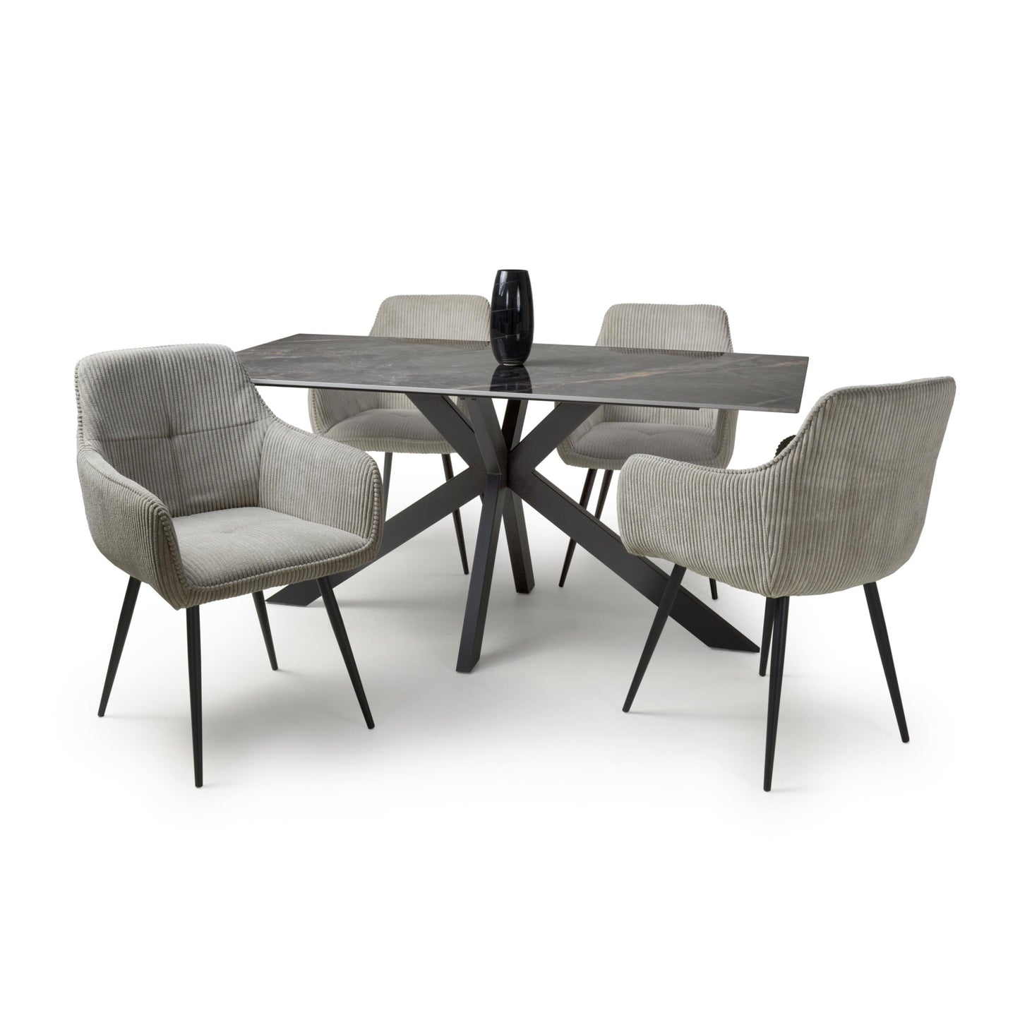 Tokyo 1.6m & 4 Denver Dining Set